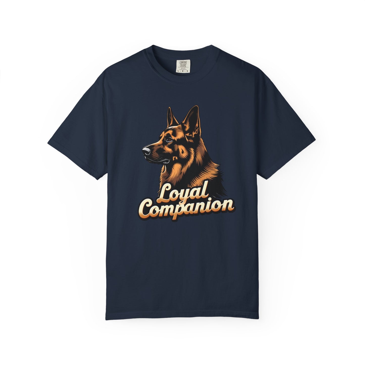 Loyal Companion German Shepherd Lover T-Shirt | Garment-Dyed Unisex Tee for Dog Enthusiasts, Dog Lovers, Gift for Dog Owners, Casual Wear