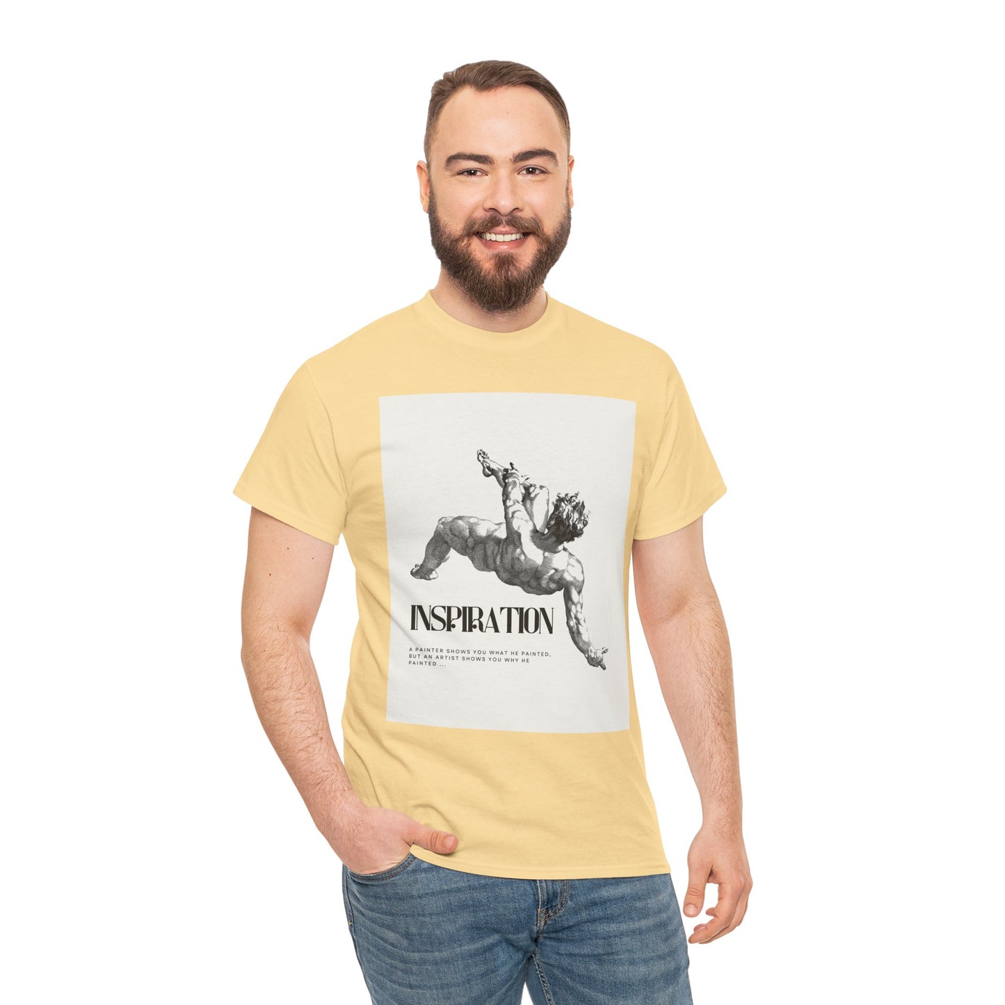 Inspiration Unisex Heavy Cotton Tee, Motivational Shirt, Gift for Artists, Casual Wear, Quote T-Shirt, Birthday Gift