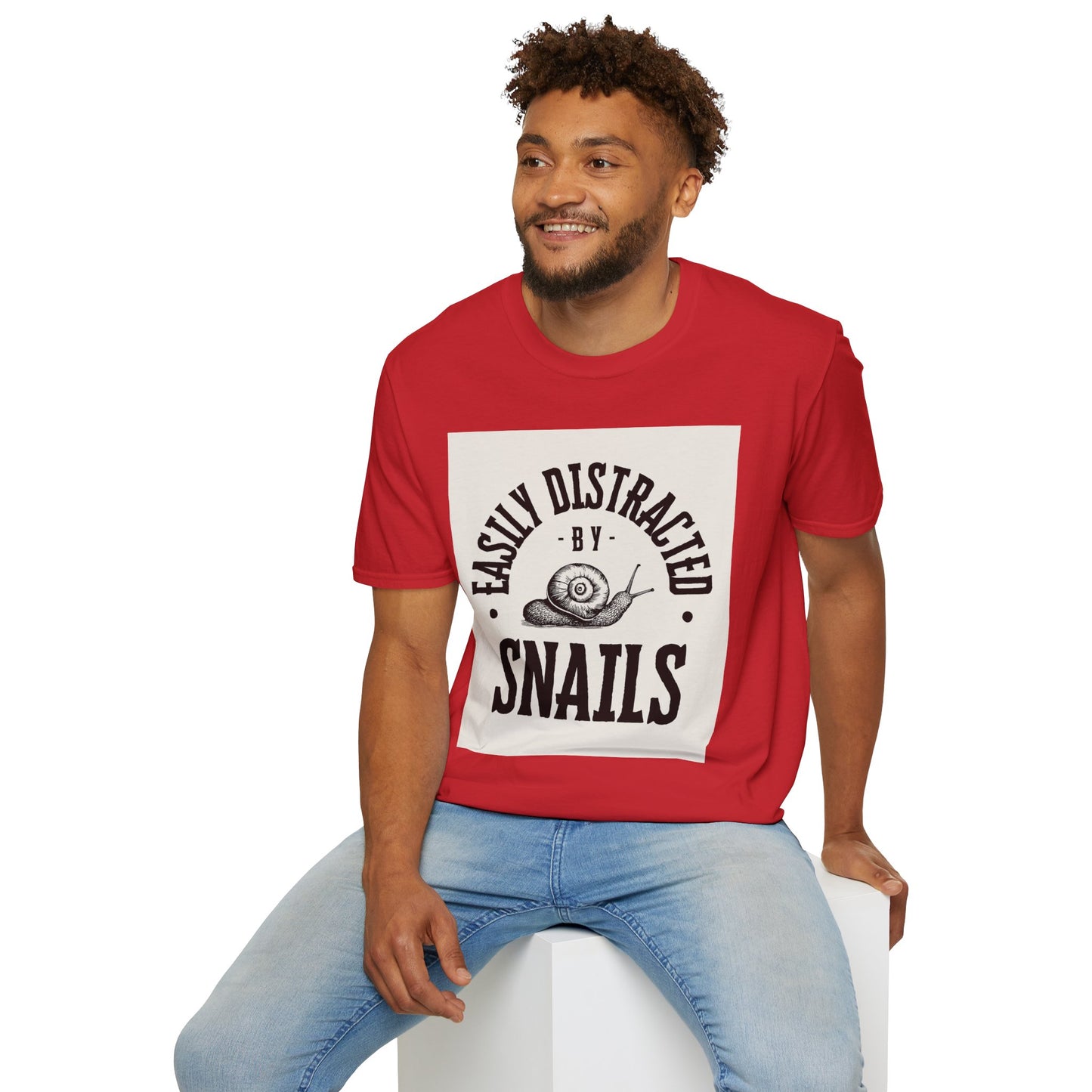Easily Distracted by Snails Vintage T-Shirt, Funny Snail Tee, Gift for Nature Lovers, Humorous Graphic Shirt, Cute Casual Wear