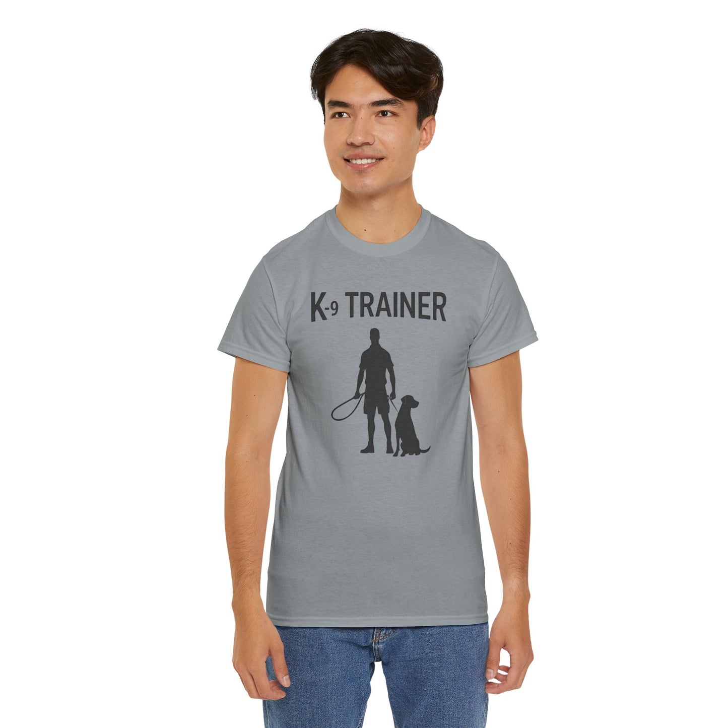K-9 Trainer  Heavy Cotton T-Shirt, Dog Owner Gift, Police Dog Shirt, Animal Enthusiast Apparel, Casual Style Tee