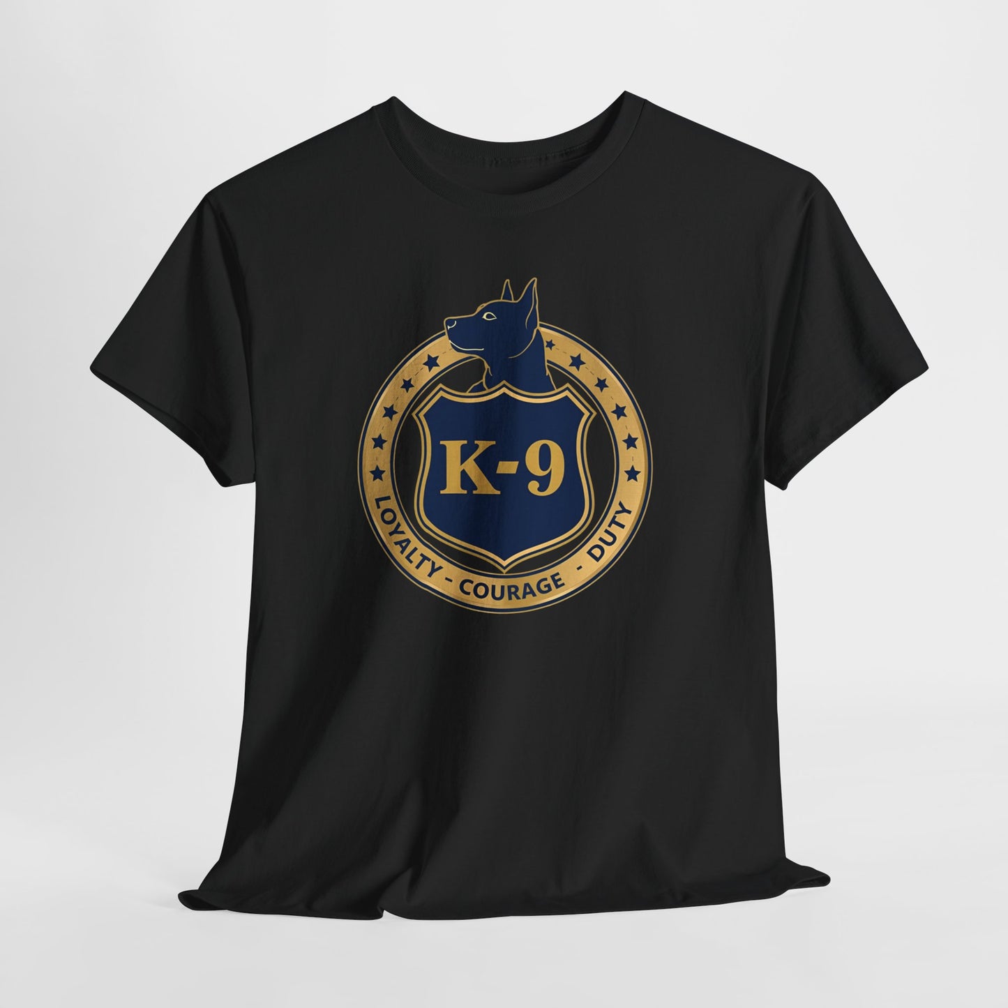 K-9 Police Unisex Heavy Cotton Tee - Loyalty Courage Duty | Dog Lover Gift, Law Enforcement Apparel, Dog Training Shirt