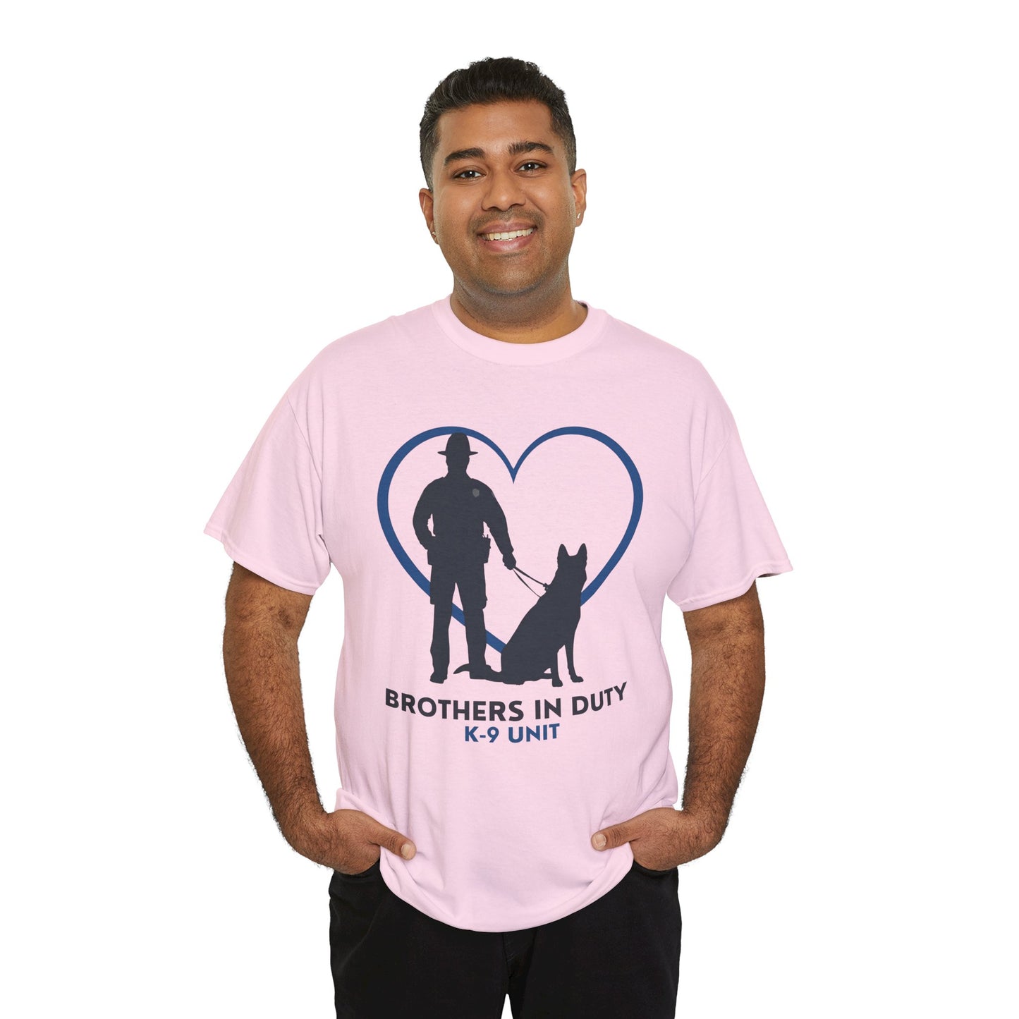 Heartfelt K-9 Unit Tee - Brothers In Duty | Police Officer Gift, Dog Lover Shirt, Law Enforcement Apparel