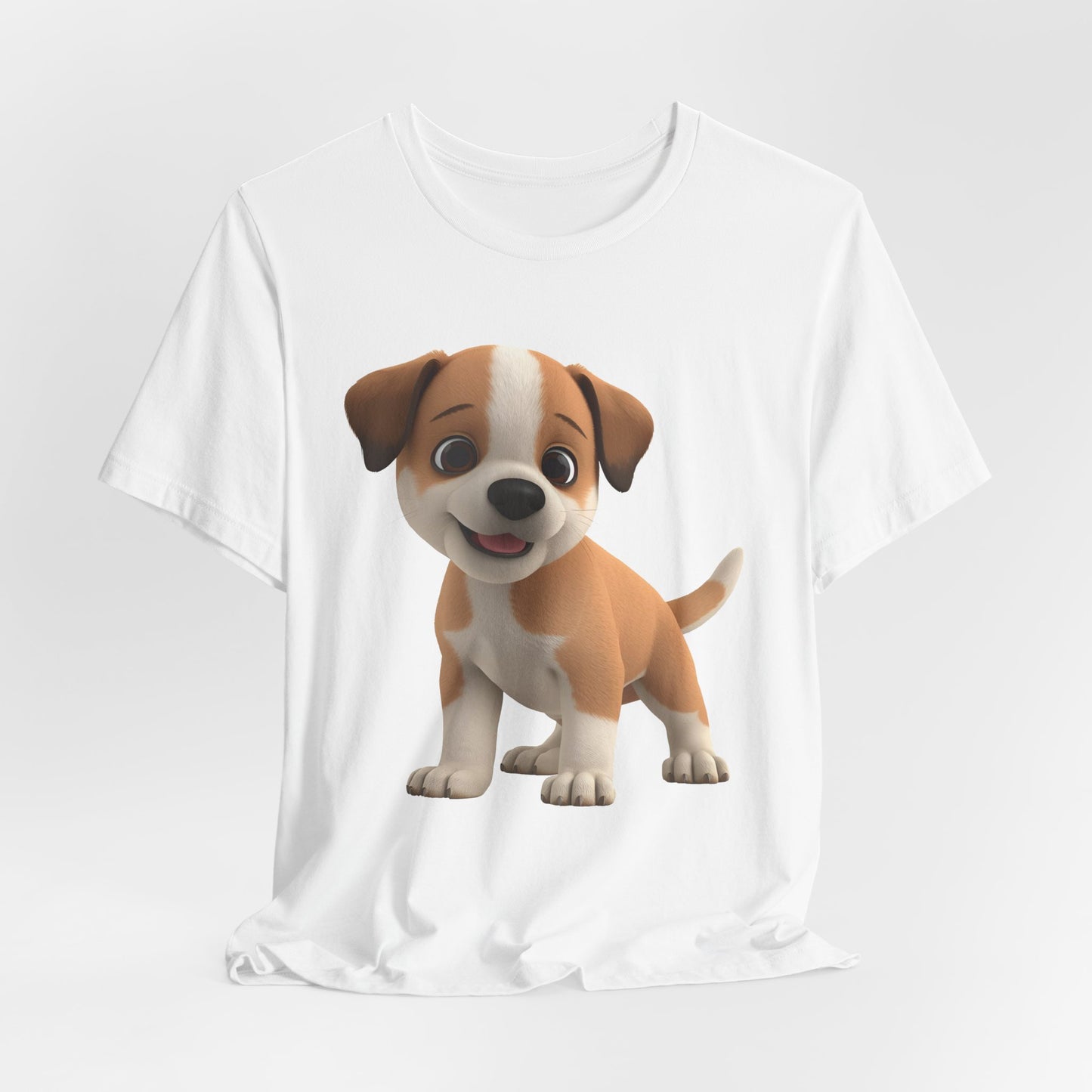 Cute Dog 3D Graphic Tee, Fun Animal Shirt, Dog Lover Gift, Playful Fashion Statement