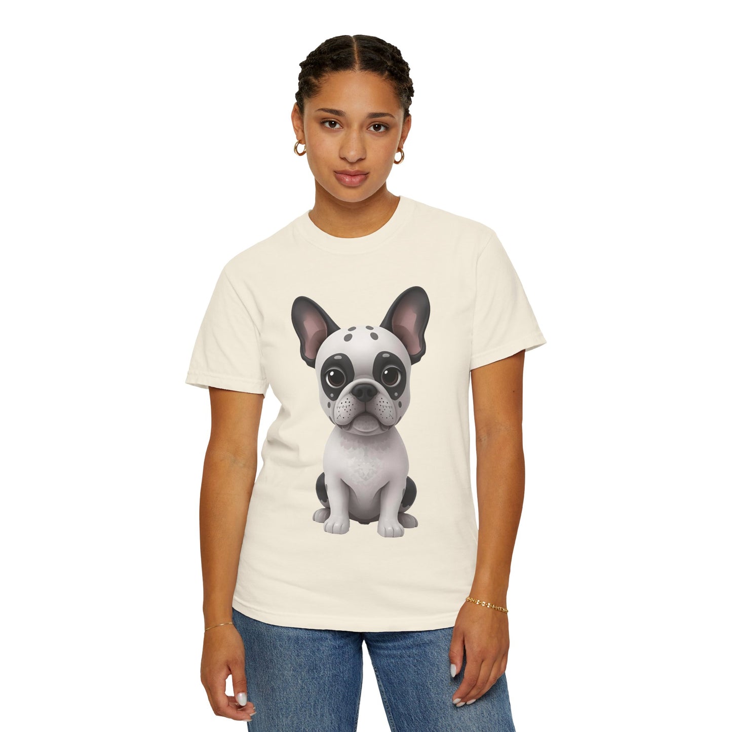 Cute 3D Design French Bulldog Unisex T-shirt, Animal Lover Gift