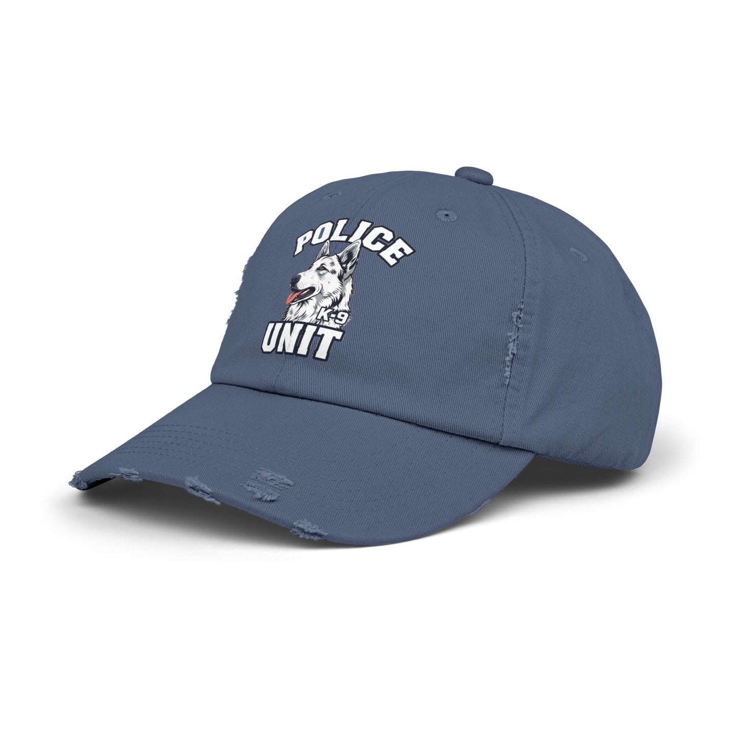 German Shepherd K-9 Police Unit Distressed Cap | Unisex Vintage Hat for Dog Lovers & Police Supporters