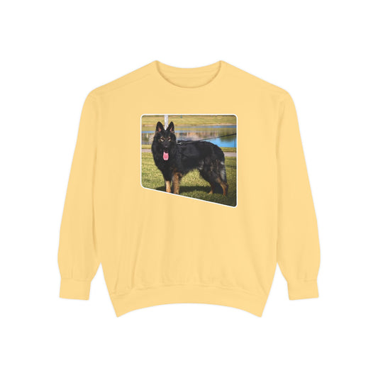 Unisex Dog Lover Sweatshirt With an Old Fashioned Working Line German Shepherd