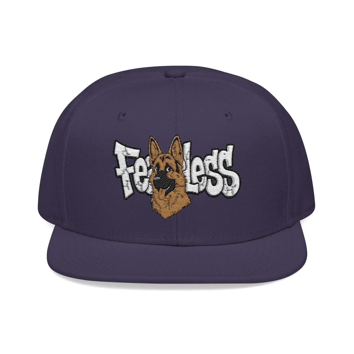 German Shepherd Embroidered Snapback Hat - Fearless