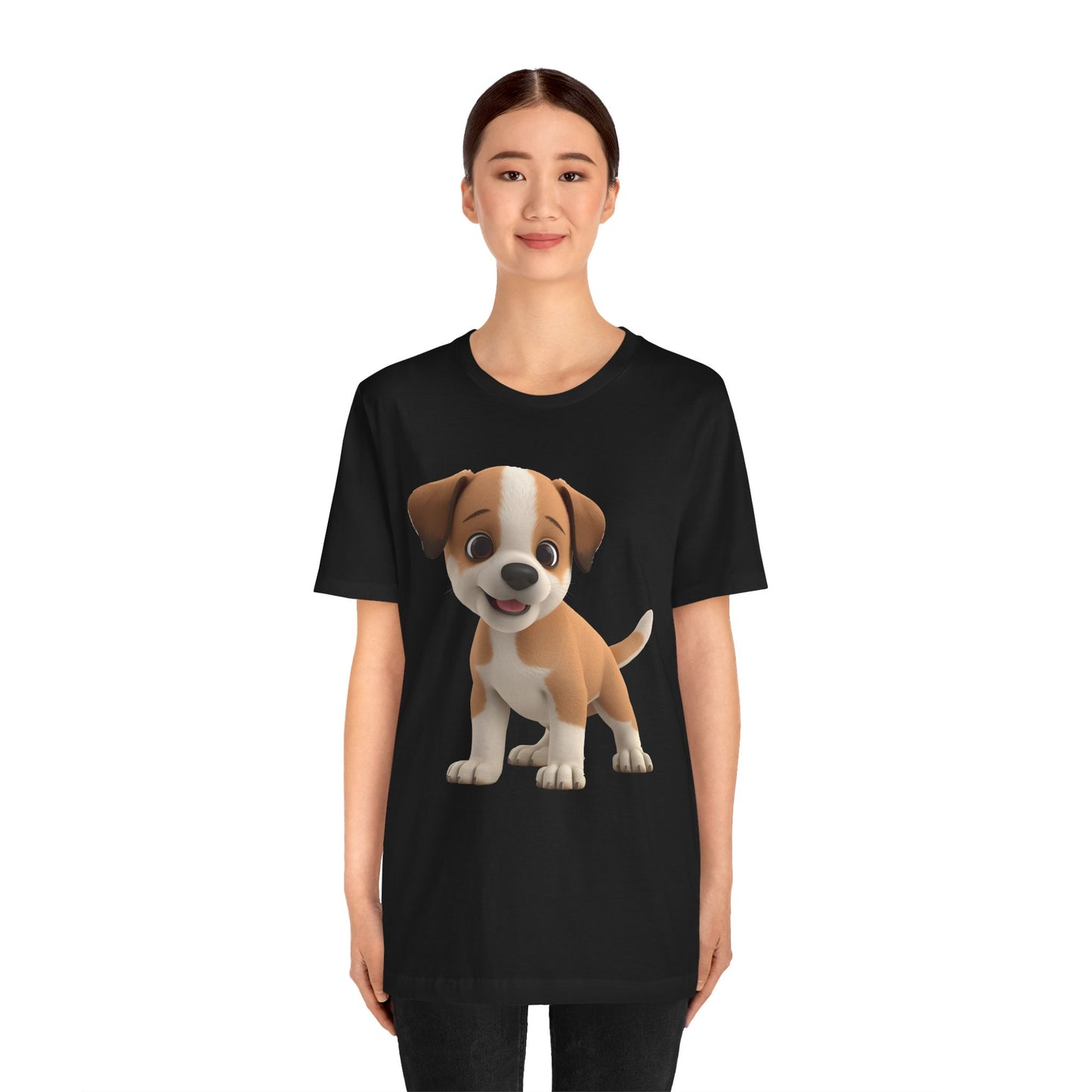Cute Dog 3D Graphic Tee, Fun Animal Shirt, Dog Lover Gift, Playful Fashion Statement