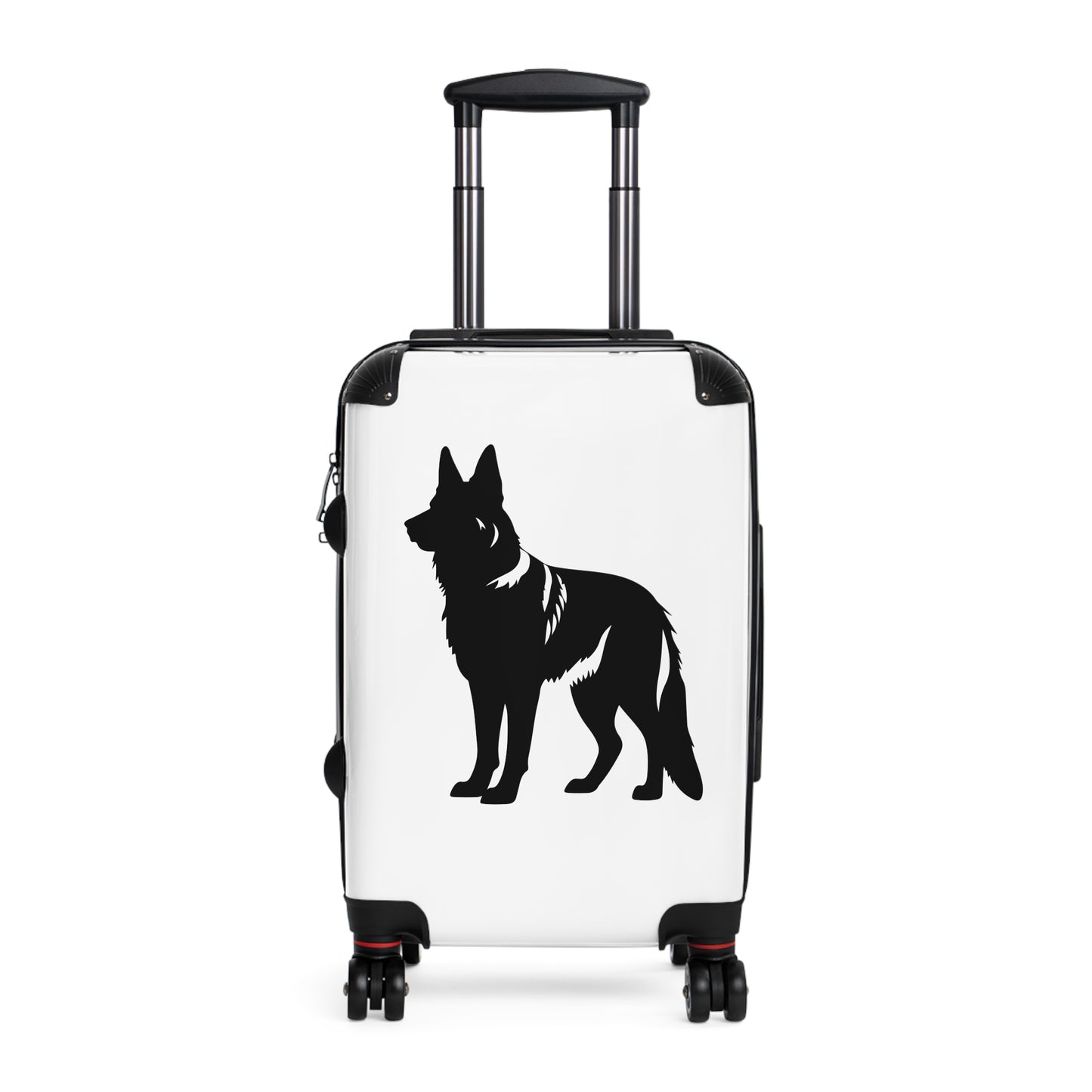 Dog Lover's Suitcase Featuring a Graphic of Black German Shepherd