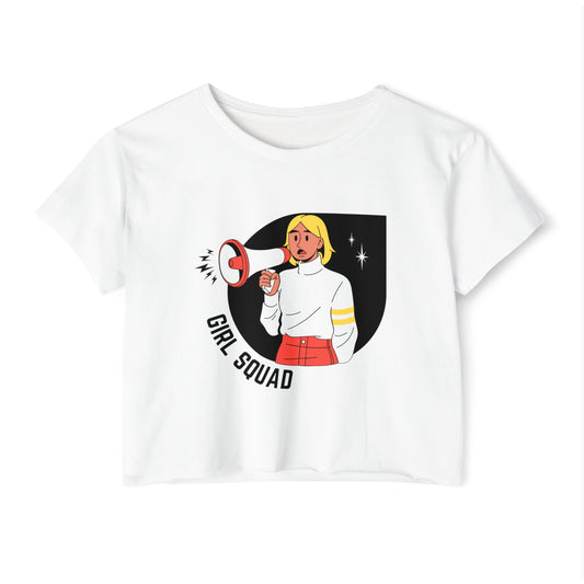 Girl Squad Women's Festival Crop Top, Graphic Tee, Casual Summer Top, Gift for Friends, Concert Outfit, Cute Weekend Wear