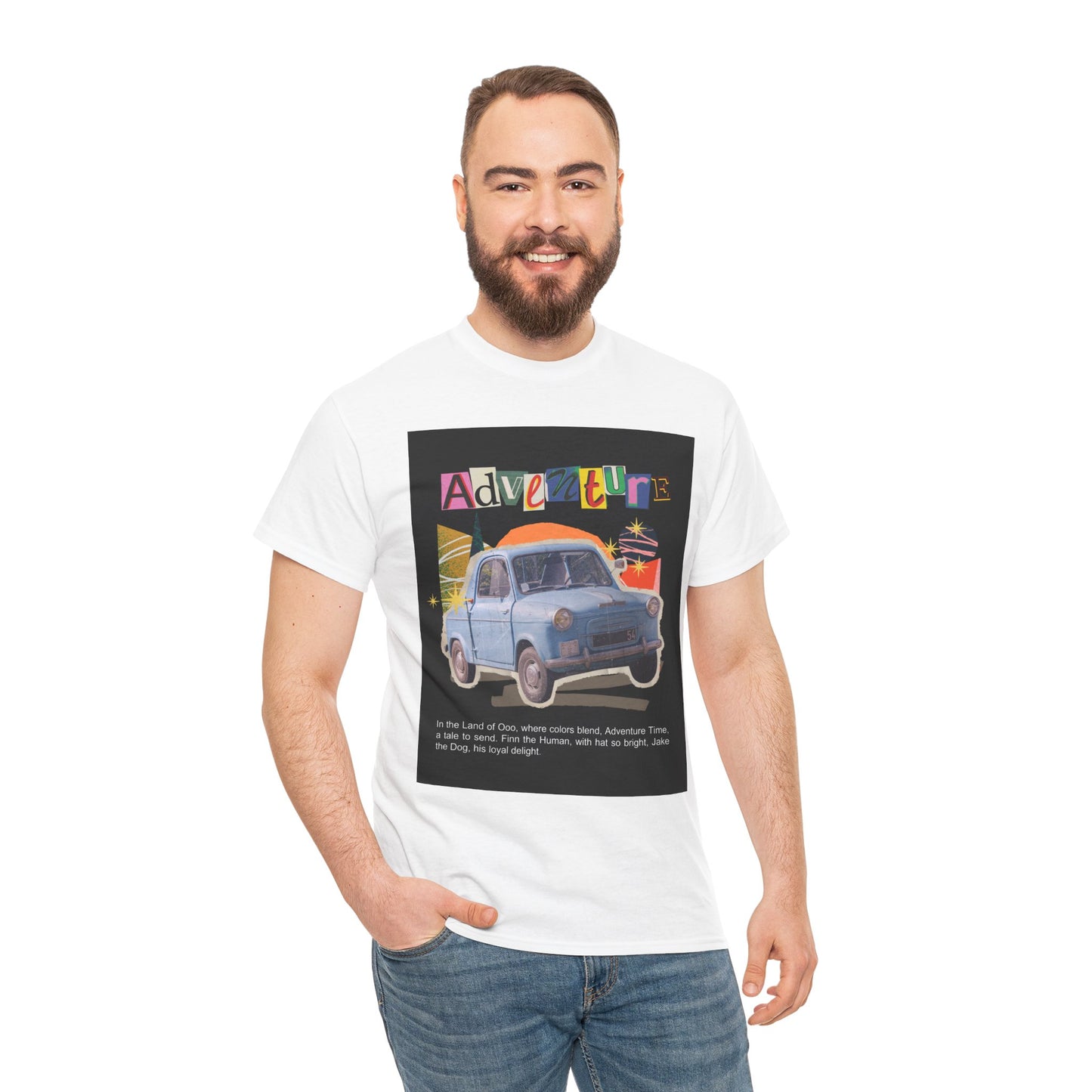Adventure-Themed Unisex Cotton Tee, Retro Car Graphic Tee, Travel T-Shirt, Gift for Adventurers, Vintage Exploration Top