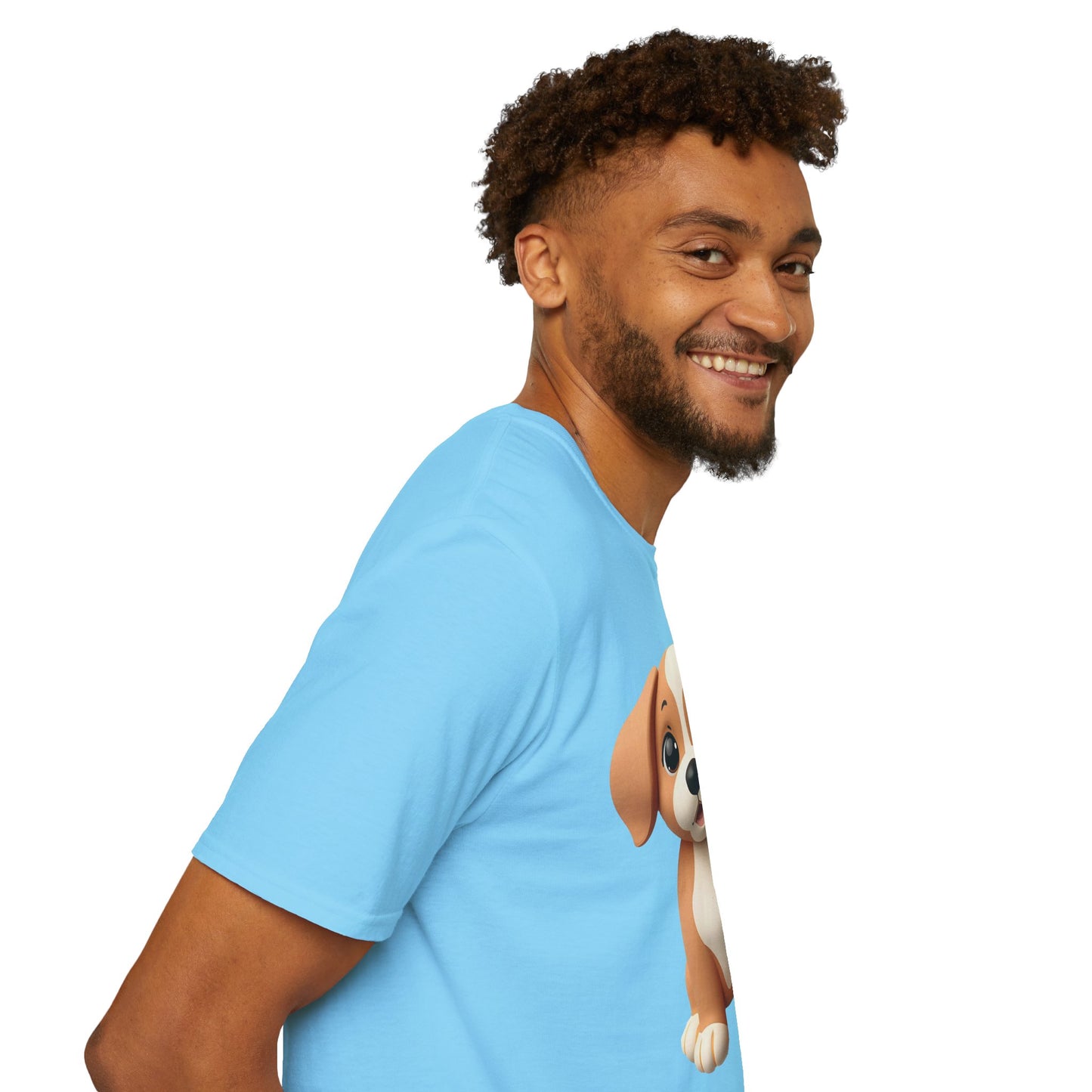 Adorable Puppy 3D Graphic T-Shirt for Dog Lovers, Cute Pet Shirt