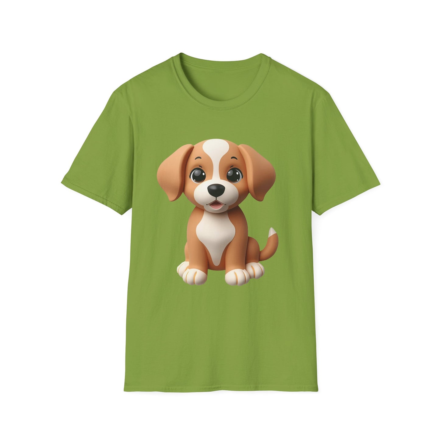 Adorable Puppy 3D Graphic T-Shirt for Dog Lovers, Cute Pet Shirt