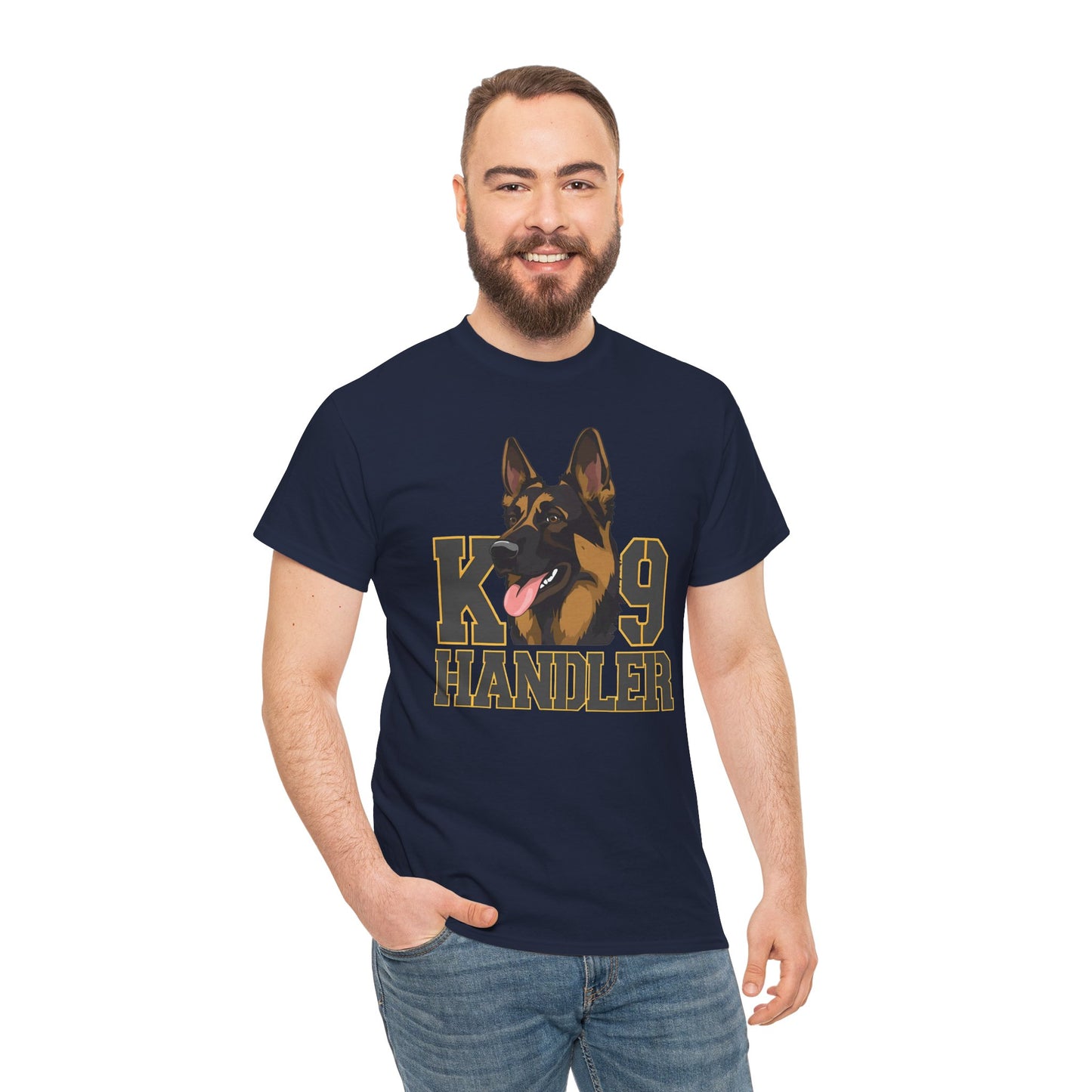 German Shepherd K9 Handler Tee, Perfect for Dog Lovers, Gift for Pet Owners, Unisex Cotton T-Shirt