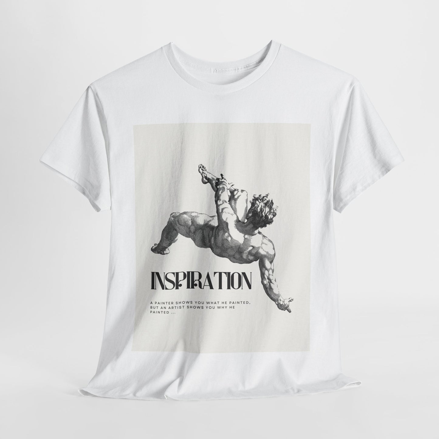 Inspiration Unisex Heavy Cotton Tee, Motivational Shirt, Gift for Artists, Casual Wear, Quote T-Shirt, Birthday Gift