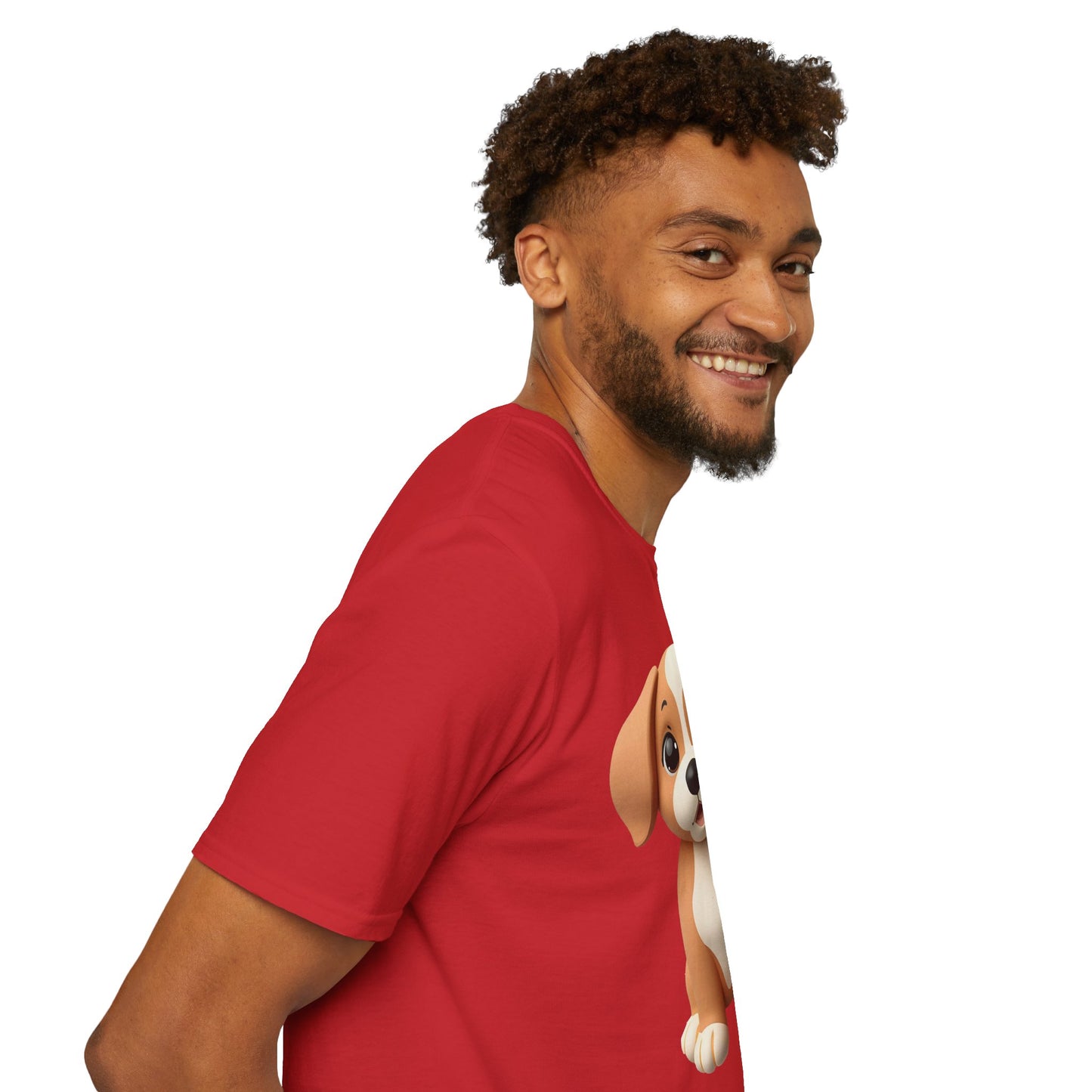 Adorable Puppy 3D Graphic T-Shirt for Dog Lovers, Cute Pet Shirt