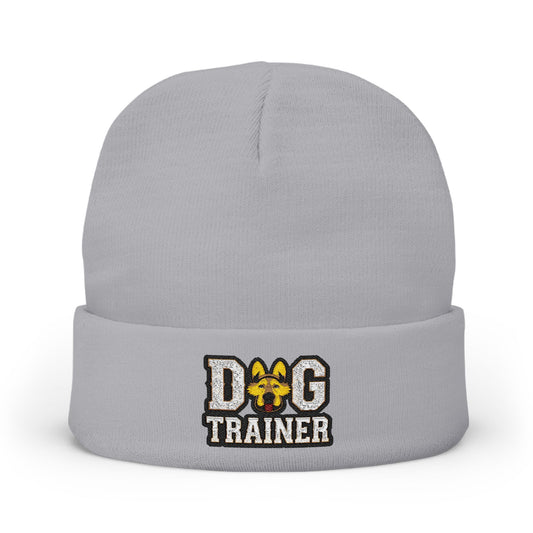 Embroidered Dog Trainer Knit Beanie - Cozy Hat for Dog Enthusiasts, Great Gift for Pet Lovers, Winter Wear