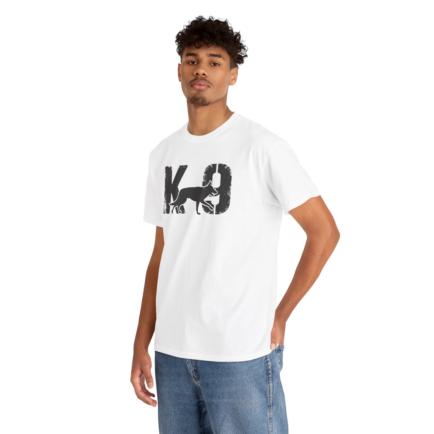K-9 Dog Lover's Unisex Heavy Cotton Tee | T-Shirt for K-9 Handler | Dog Between K and 9 Design