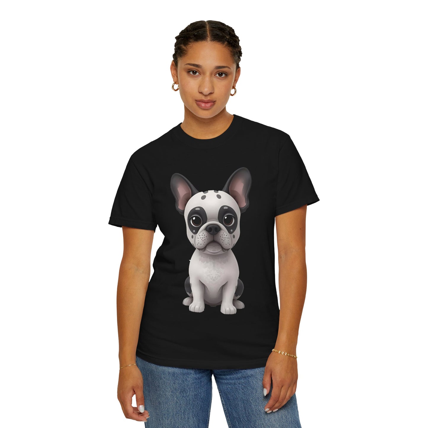 Cute 3D Design French Bulldog Unisex T-shirt, Animal Lover Gift
