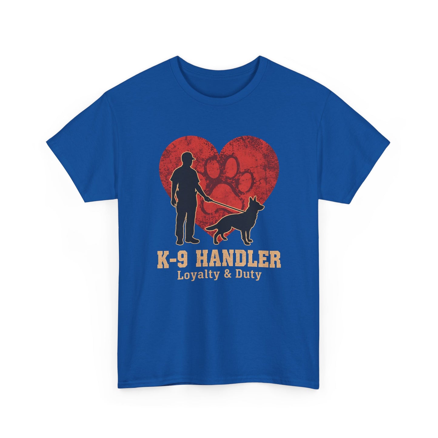 K-9 Handler Heart Tee - Loyalty & Duty, Dog Lover Gift, Pet Owner Apparel