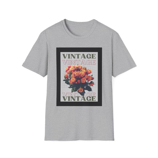 Vintage Floral Graphic Unisex T-Shirt, Retro Tee, Casual Wear, Gift for Her, Vintage Aesthetic, Flower Print Shirt