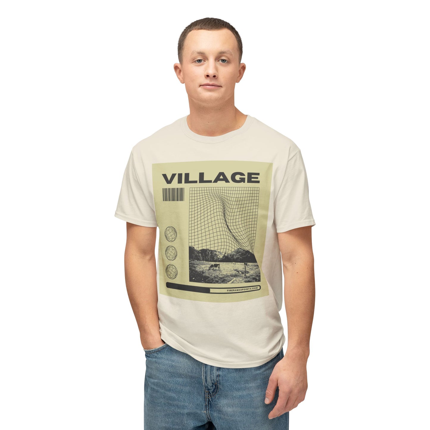 Retro Village Graphic Unisex T-Shirt | Casual Wear, Vintage Style, Gift for Travel Lovers, Graphic Tee, Statement Shirt