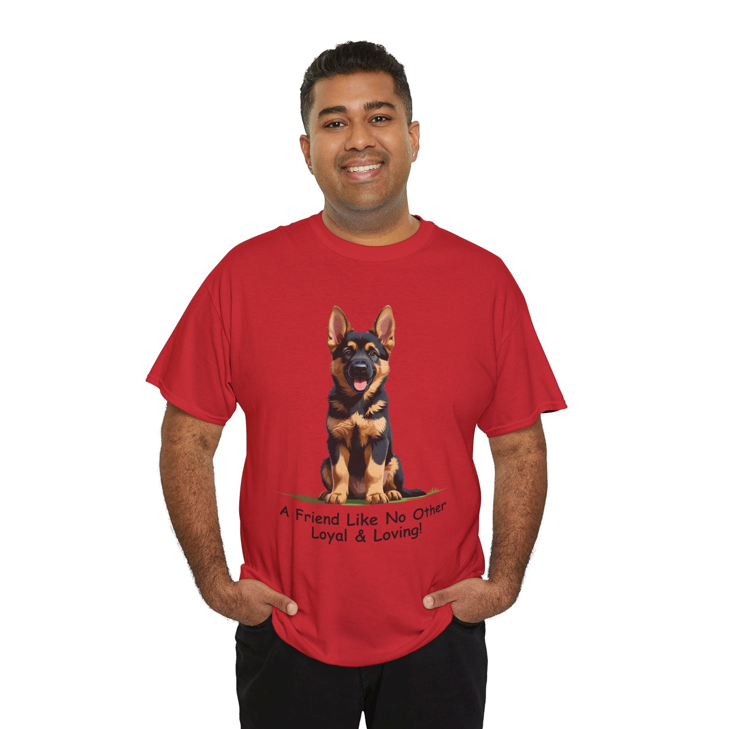 Adorable German Shepherd Puppy Lover Tee: A Friend Like No Other, Dog Owner Gift, Dog Mom Shirt, Gifts for Animal Lovers, Unisex Cotton T-shirt
