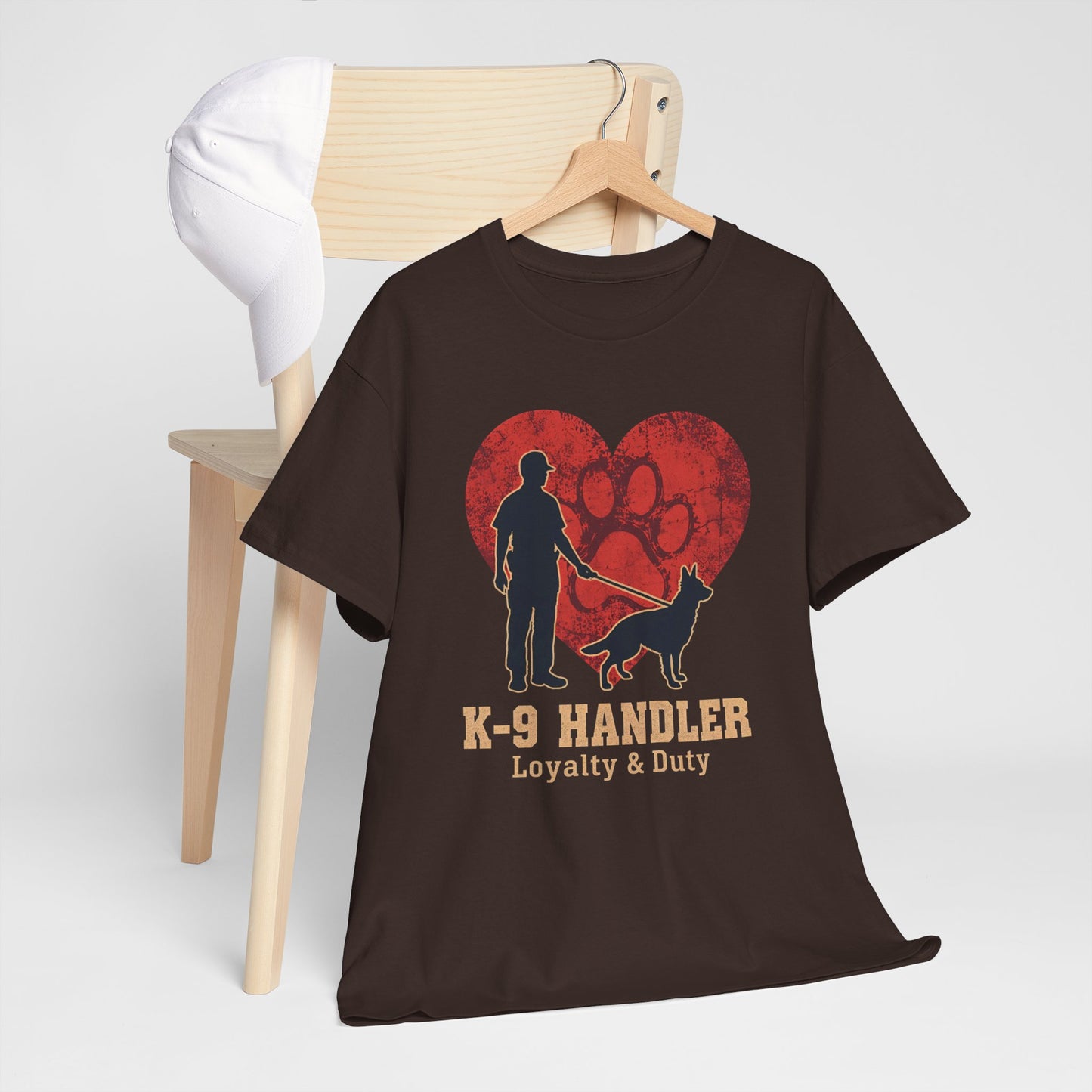 K-9 Handler Heart Tee - Loyalty & Duty, Dog Lover Gift, Pet Owner Apparel