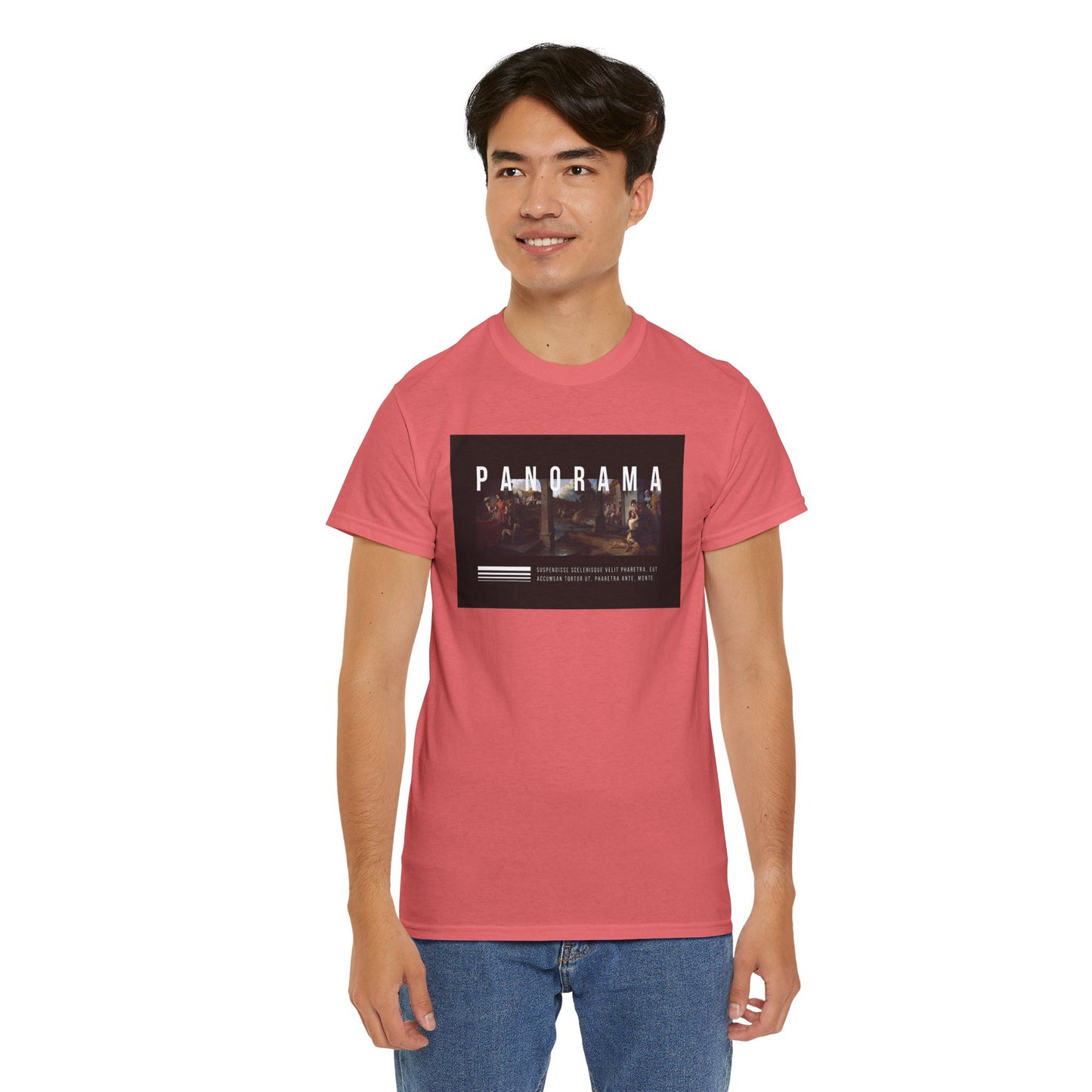 Panorama Unisex Heavy Cotton Tee | Comfortable Everyday Wear, Graphic Tee, Casual Style, Gift for Him/Her, Summer Vibes