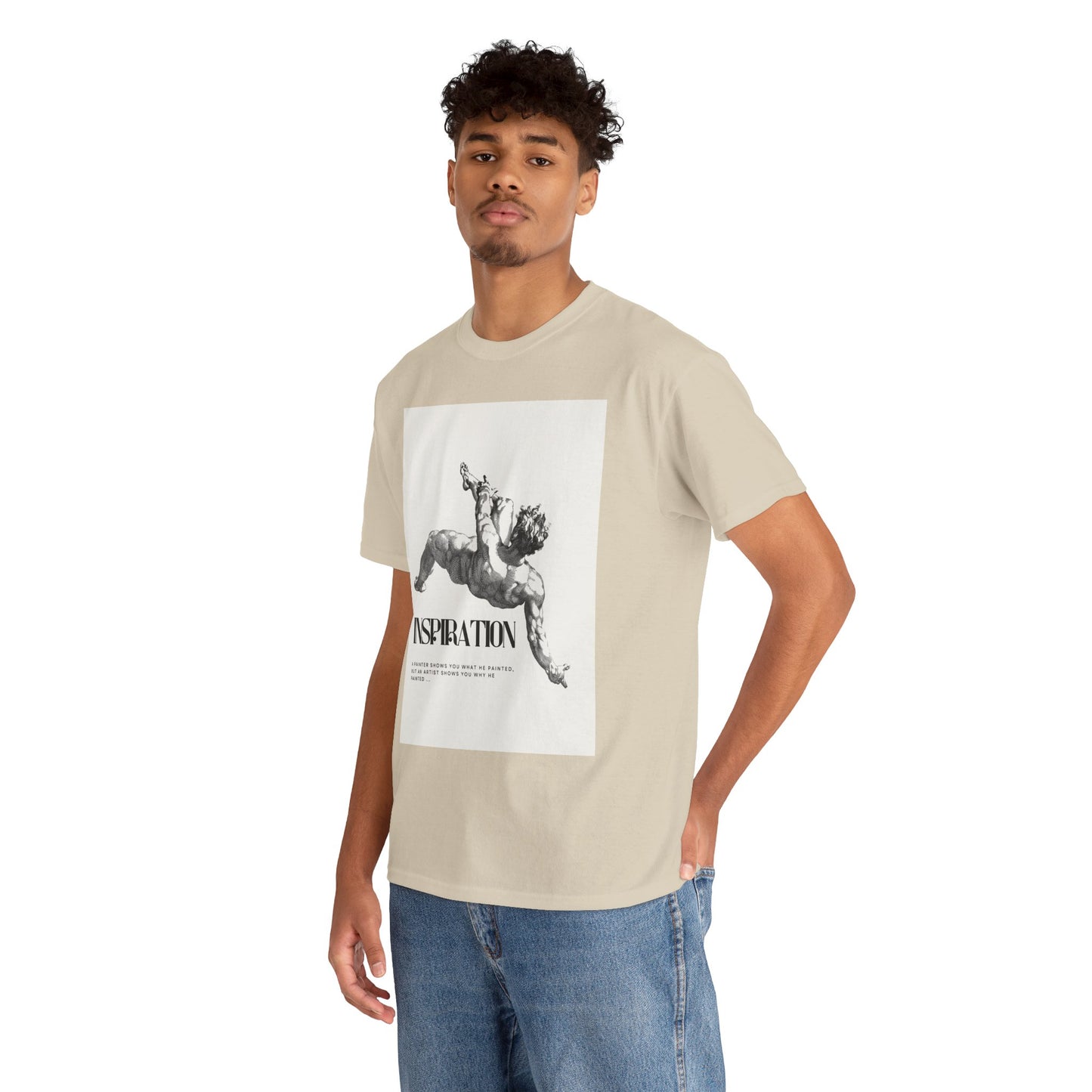 Inspiration Unisex Heavy Cotton Tee, Motivational Shirt, Gift for Artists, Casual Wear, Quote T-Shirt, Birthday Gift