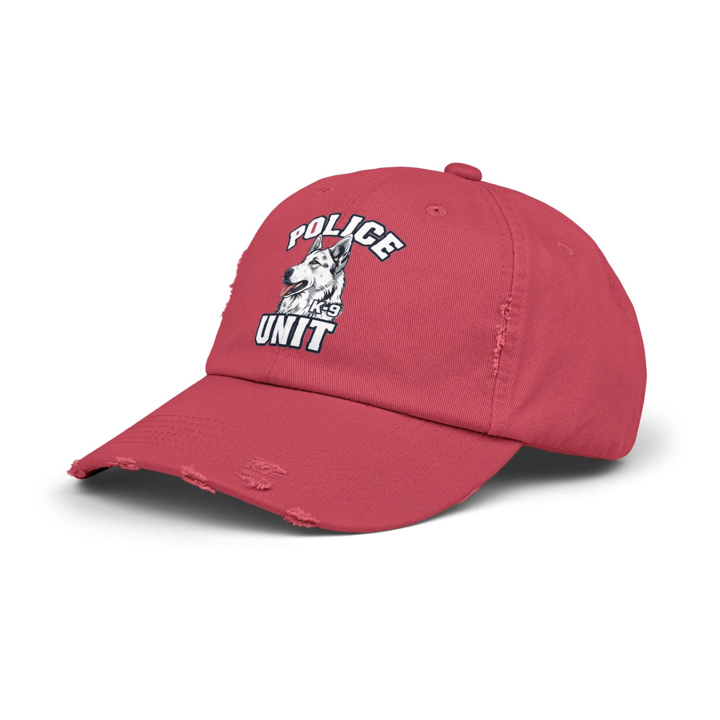 German Shepherd K-9 Police Unit Distressed Cap | Unisex Vintage Hat for Dog Lovers & Police Supporters