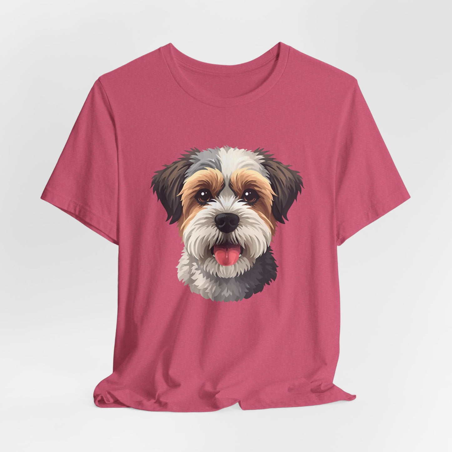 Unisex Dog Lover T-Shirt Featuring a 3D Design of Cute Fluffy Bichon Frise Mix | Gift for Dog Owners