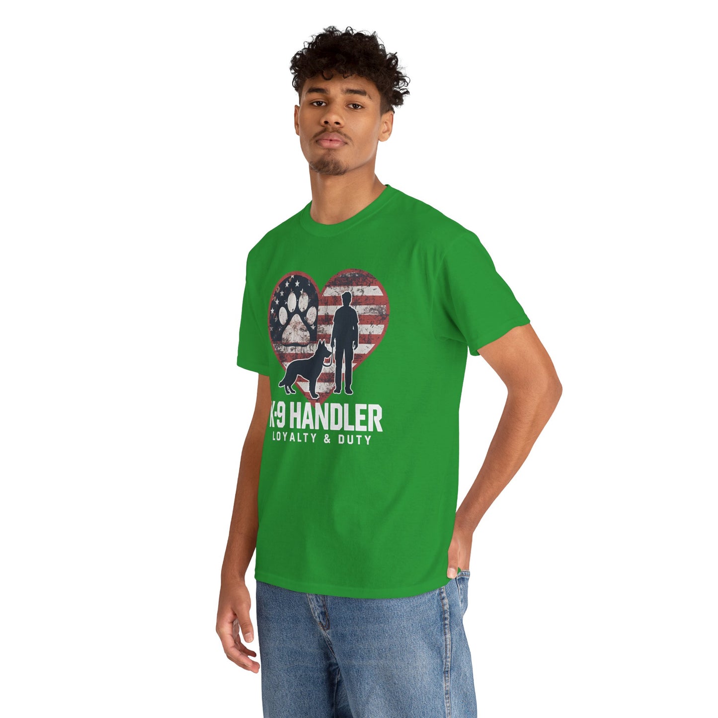 K-9 Handler Heart Tee | Loyalty & Duty T-Shirt | Dog Lover Gift, Police Support Shirt
