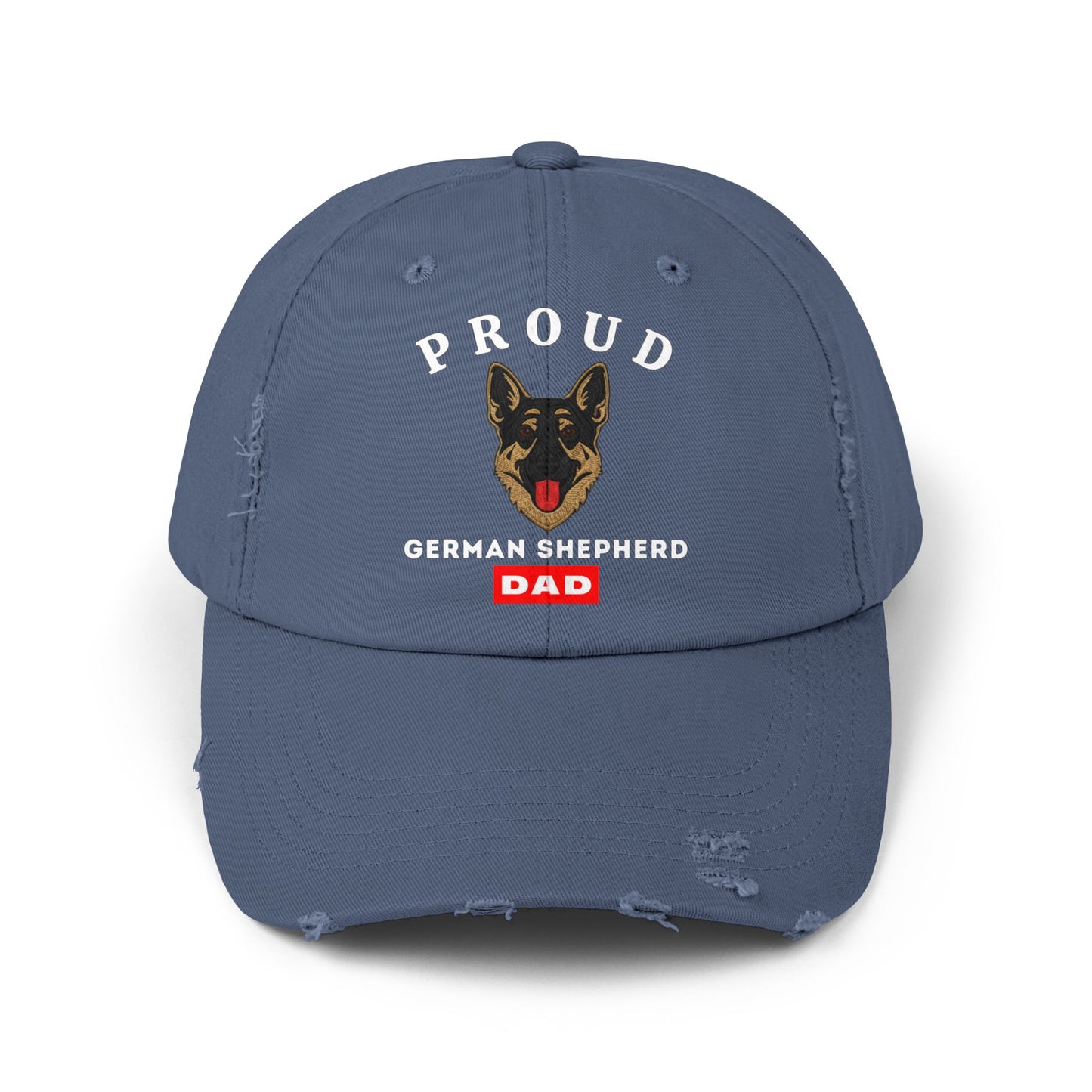 Proud German Shepherd Dad Distressed Cap - Unisex Pet Lover Hat