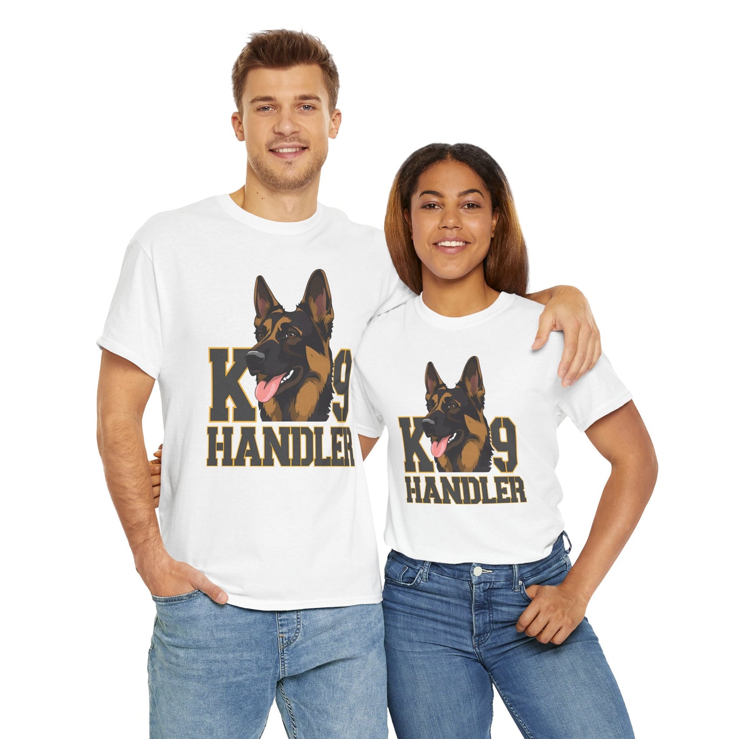 German Shepherd K9 Handler Tee, Perfect for Dog Lovers, Gift for Pet Owners, Unisex Cotton T-Shirt