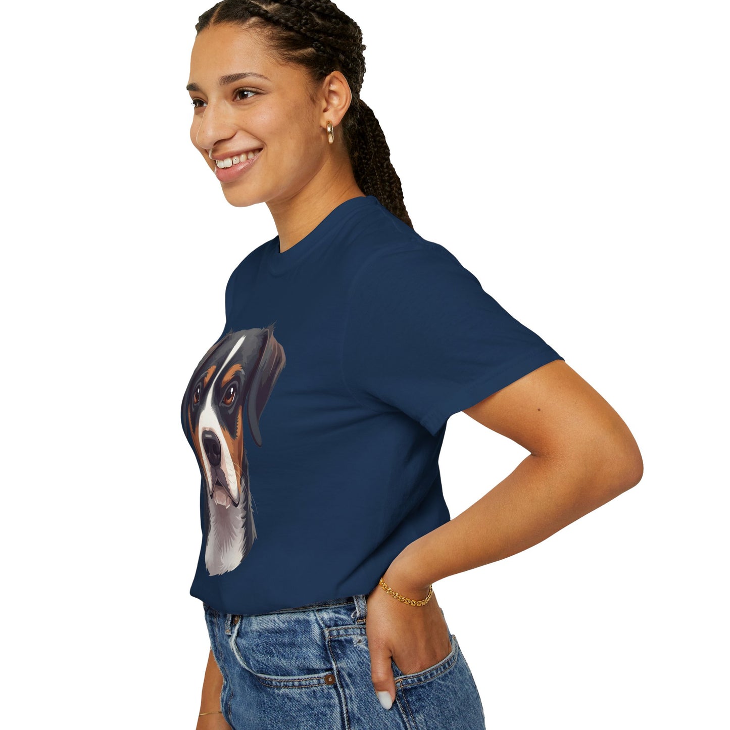 Unisex Tricolor Dog's 3D Design T-Shirt, Gift for Dog Owners, Animal Lover Apparel