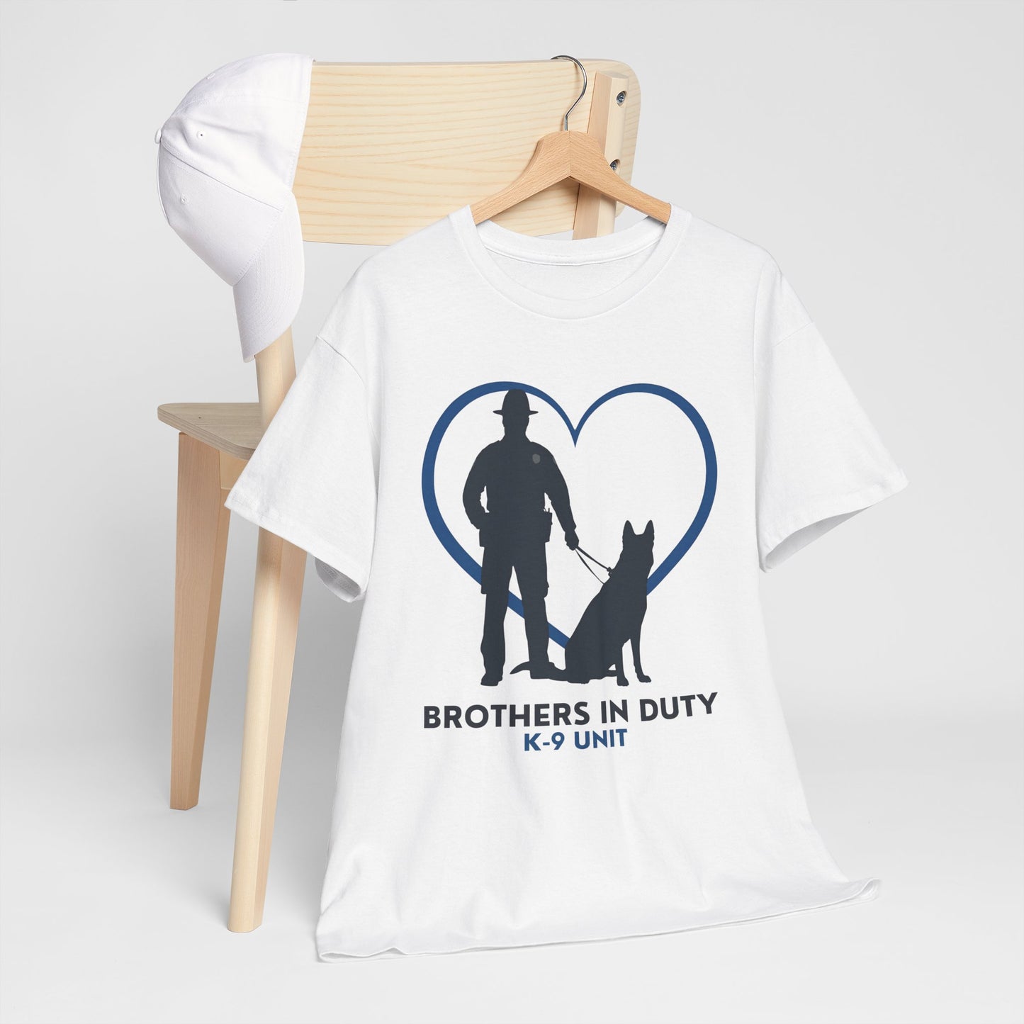 Heartfelt K-9 Unit Tee - Brothers In Duty | Police Officer Gift, Dog Lover Shirt, Law Enforcement Apparel