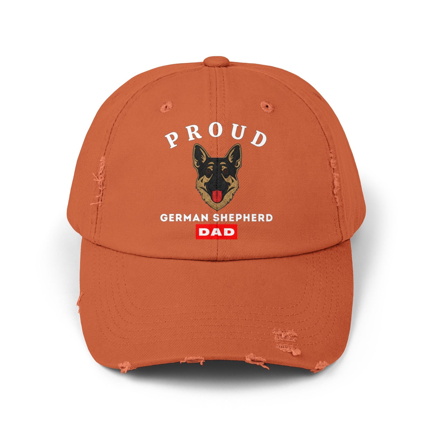 Proud German Shepherd Dad Distressed Cap - Unisex Pet Lover Hat