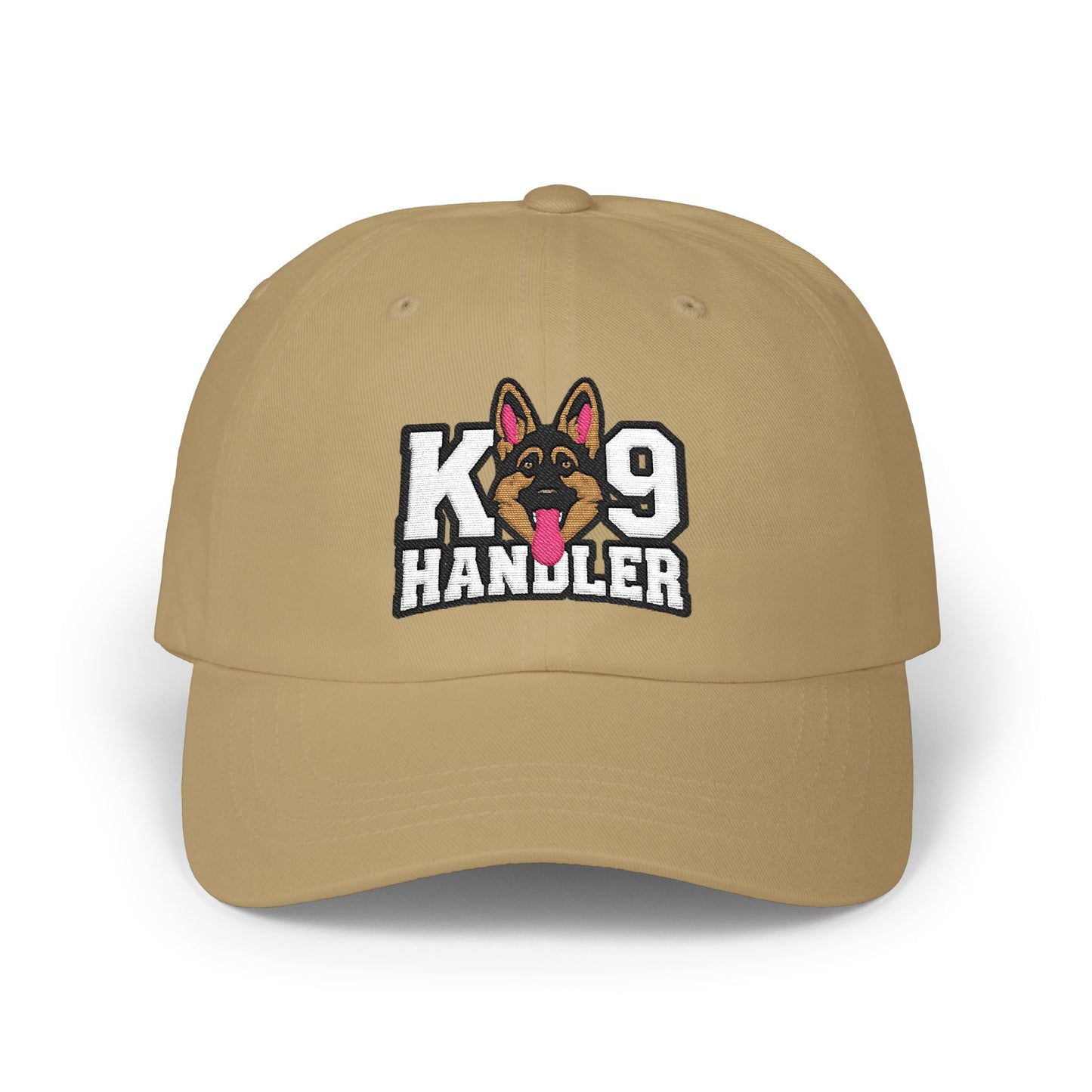 K9 Handler Classic Embroidered Dad Cap Featuring German Shepherd – Perfect Gift for Dog Lovers, Adjustable Hat for Outdoor Adventures