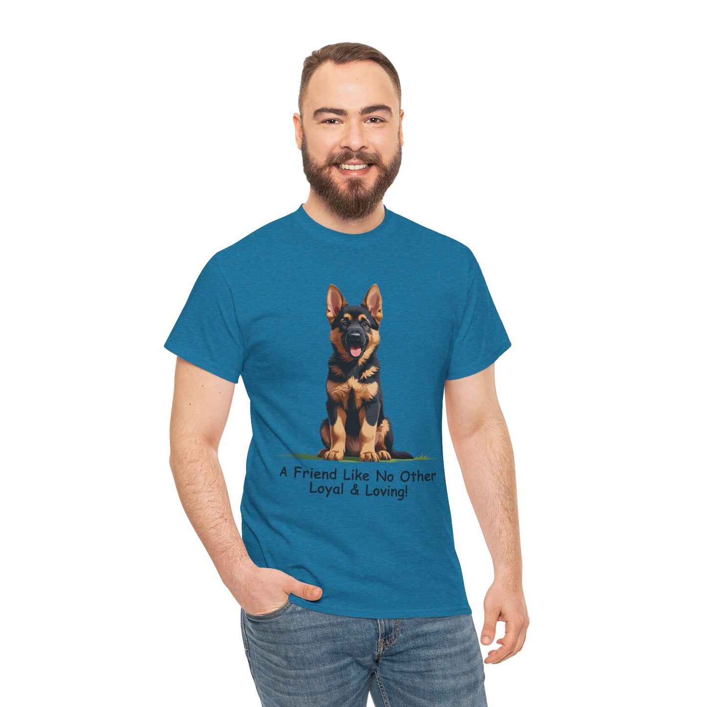 Adorable German Shepherd Puppy Lover Tee: A Friend Like No Other, Dog Owner Gift, Dog Mom Shirt, Gifts for Animal Lovers, Unisex Cotton T-shirt