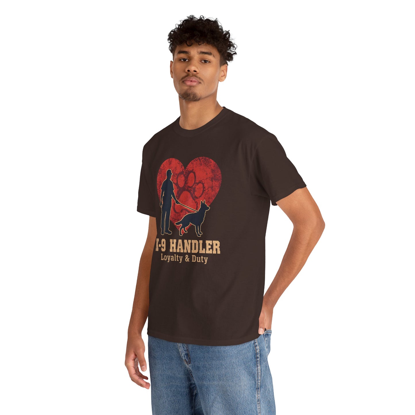 K-9 Handler Heart Tee - Loyalty & Duty, Dog Lover Gift, Pet Owner Apparel