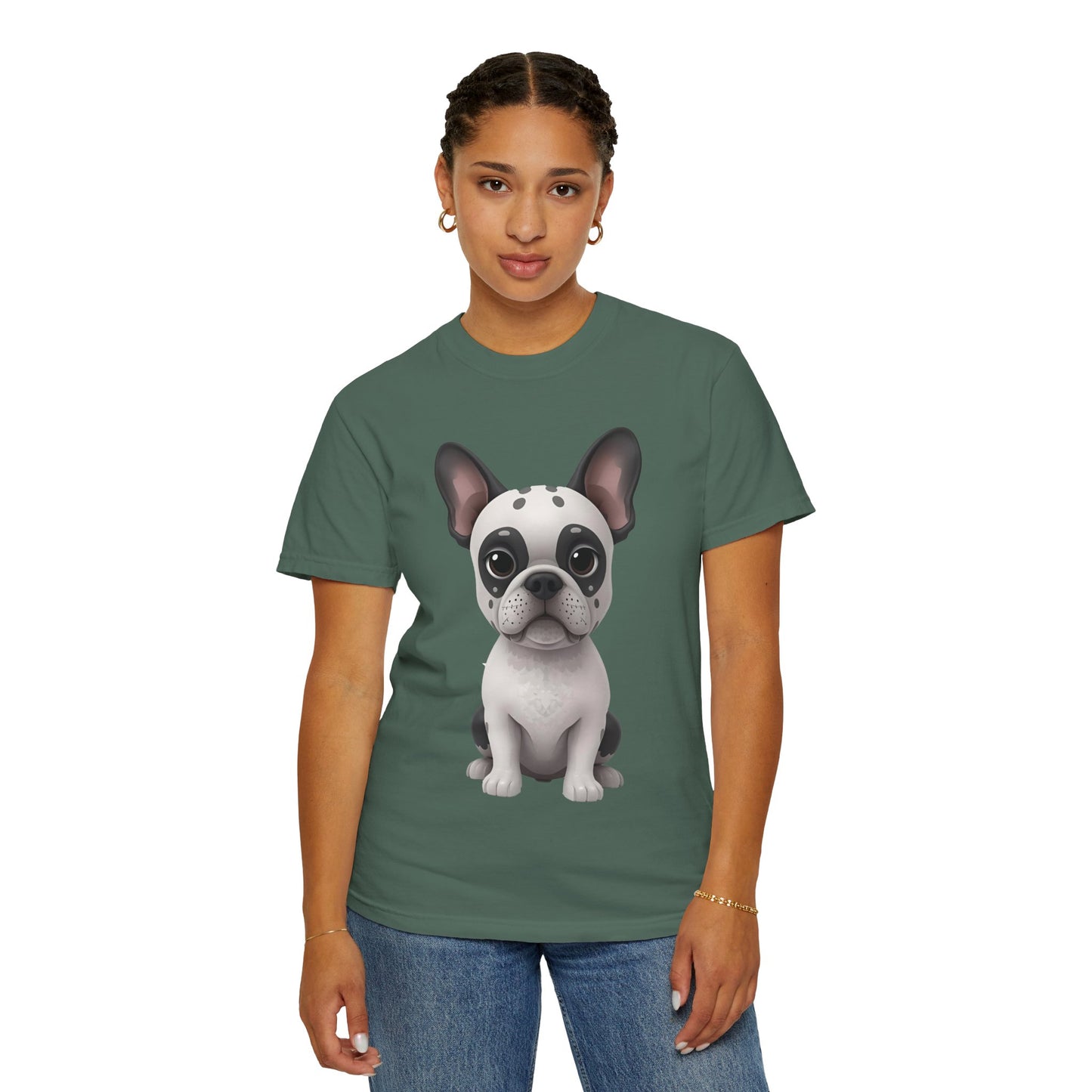 Cute 3D Design French Bulldog Unisex T-shirt, Animal Lover Gift