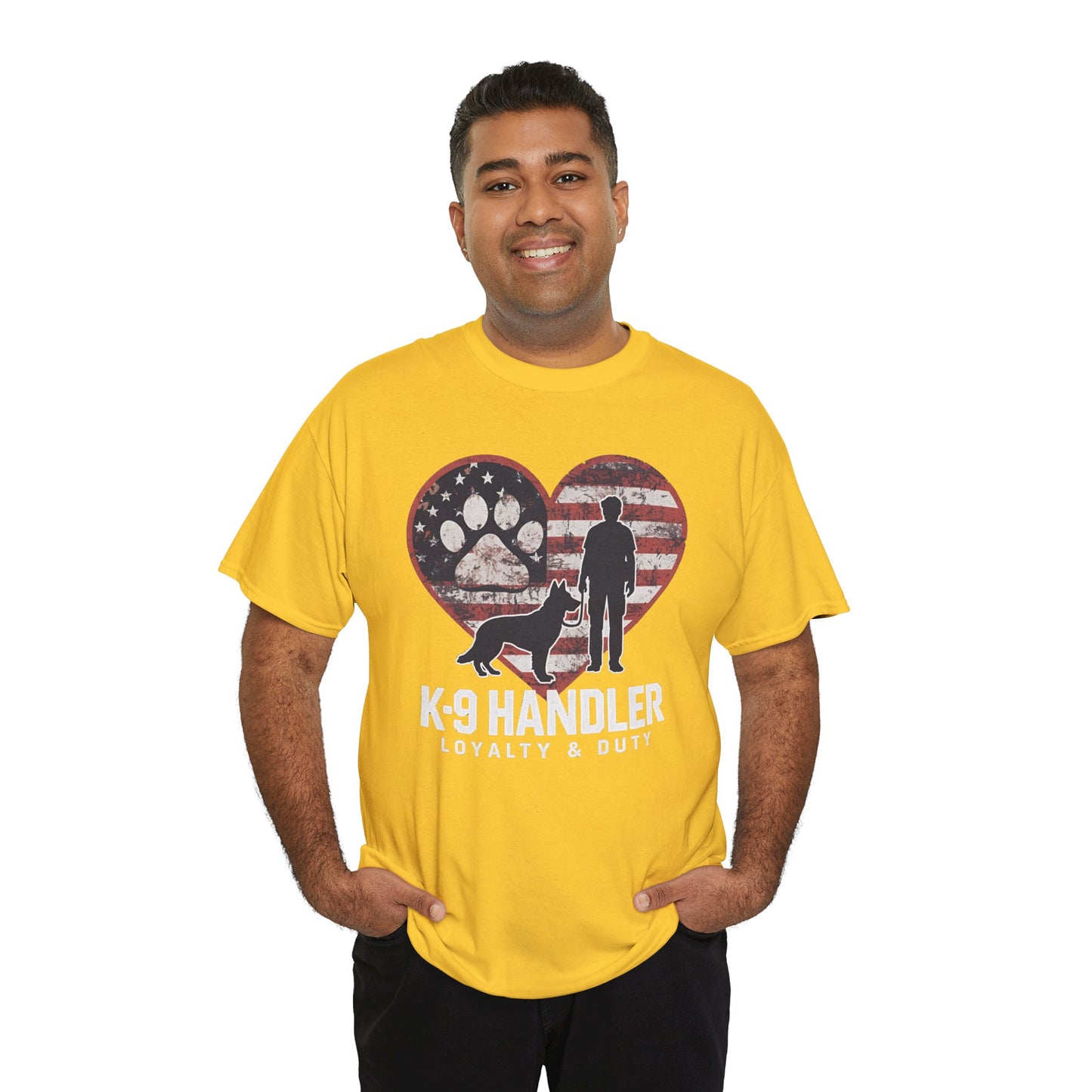 K-9 Handler Heart Tee | Loyalty & Duty T-Shirt | Dog Lover Gift, Police Support Shirt