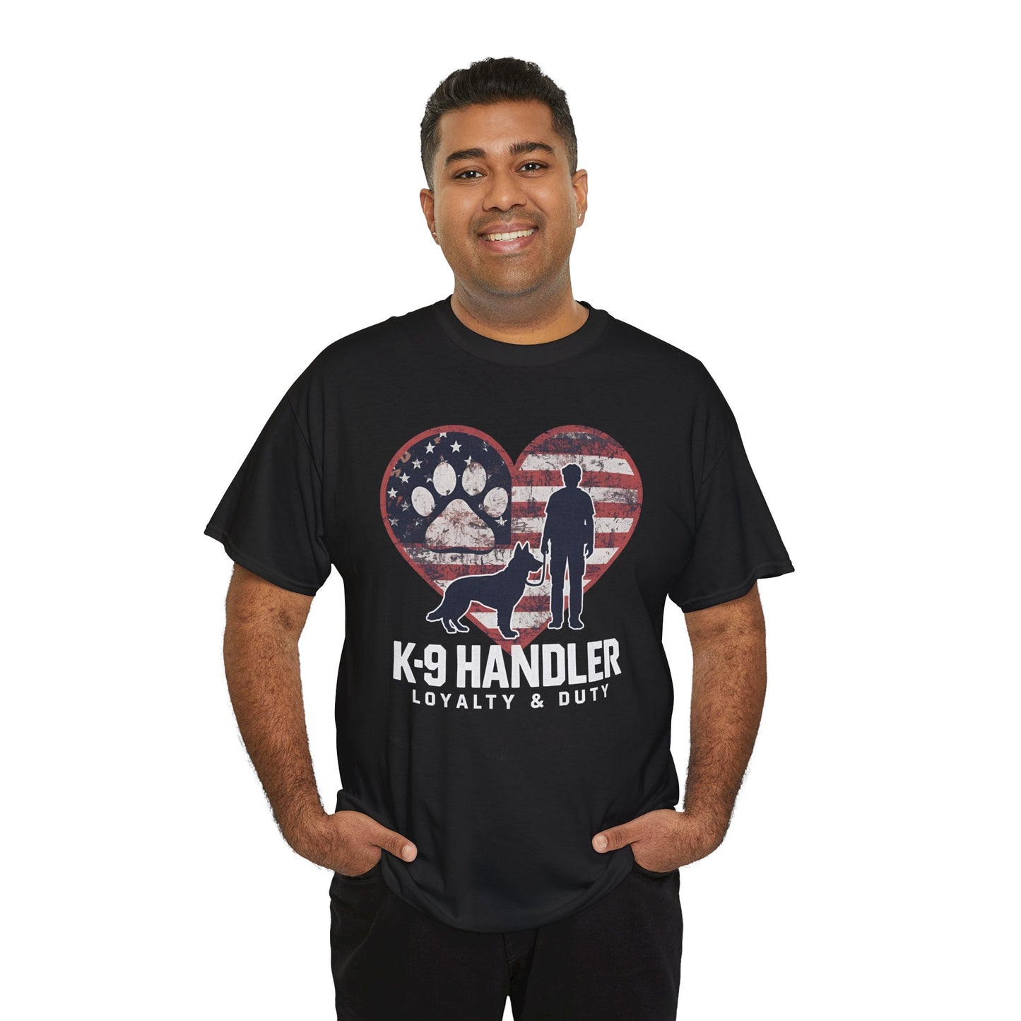 K-9 Handler Heart Tee | Loyalty & Duty T-Shirt | Dog Lover Gift, Police Support Shirt