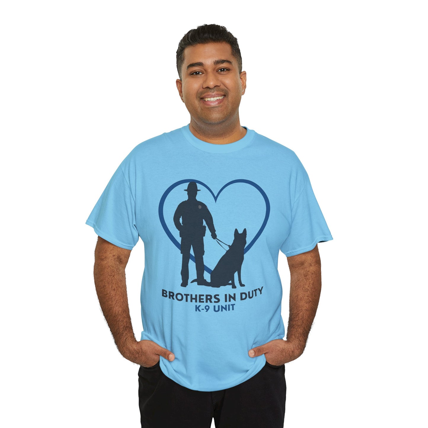 Heartfelt K-9 Unit Tee - Brothers In Duty | Police Officer Gift, Dog Lover Shirt, Law Enforcement Apparel