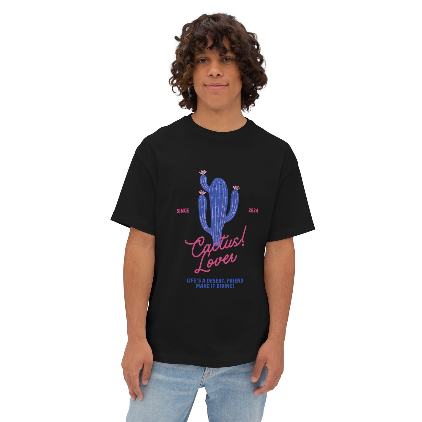 Cactus Lover Boxy Tee - Ideal for Plant Enthusiasts, Casual Wear, Gift for Friends, Summer Fashion, Nature Lovers
