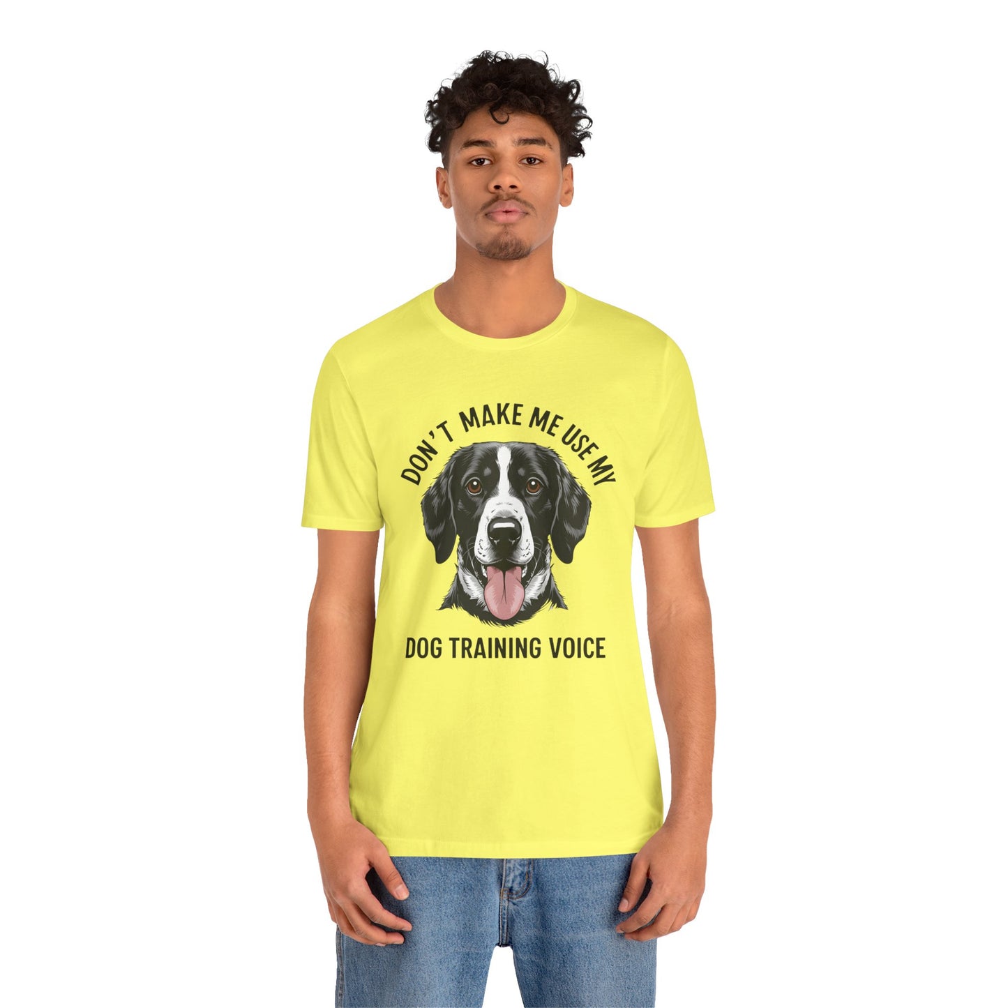 Dog Training T-Shirt - Don't Make Me Use My Dog Training Voice, Funny Pet Owner Gift, Canine Training Apparel