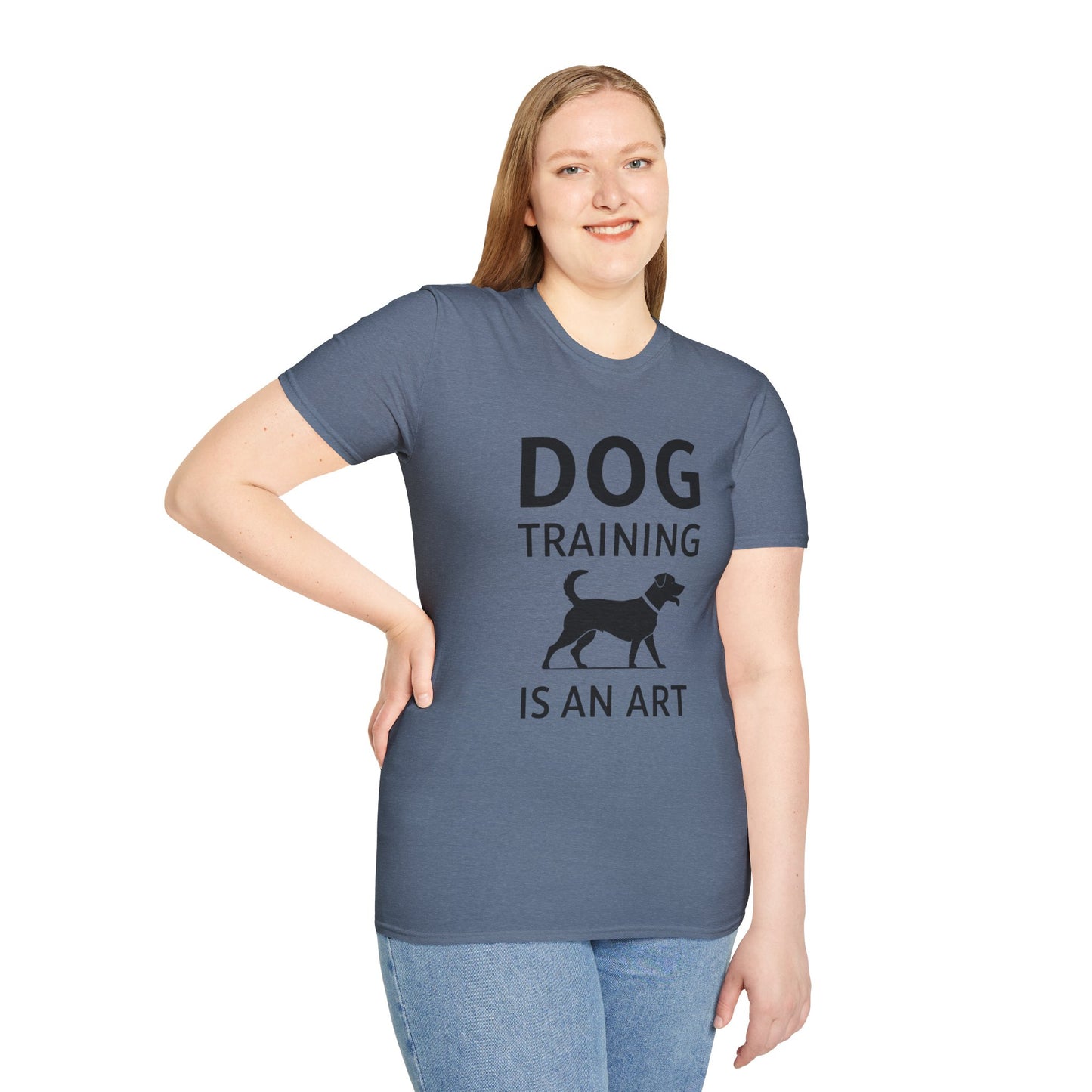 Dog Training is an Art Unisex Softstyle T-Shirt, Dog Lover Gift, Pet Training Apparel, Dog Owner Tee, Casual Wear, Gift for Dog Trainers