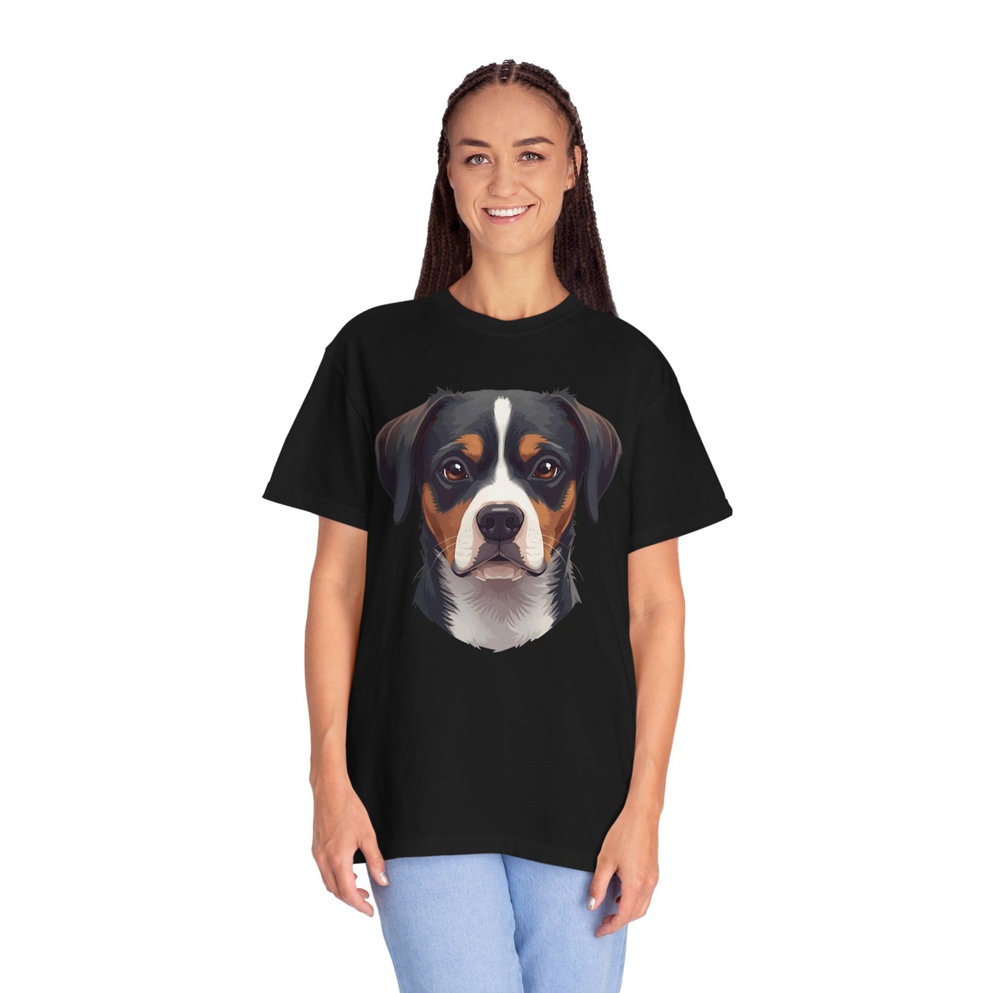 Unisex Tricolor Dog's 3D Design T-Shirt, Gift for Dog Owners, Animal Lover Apparel