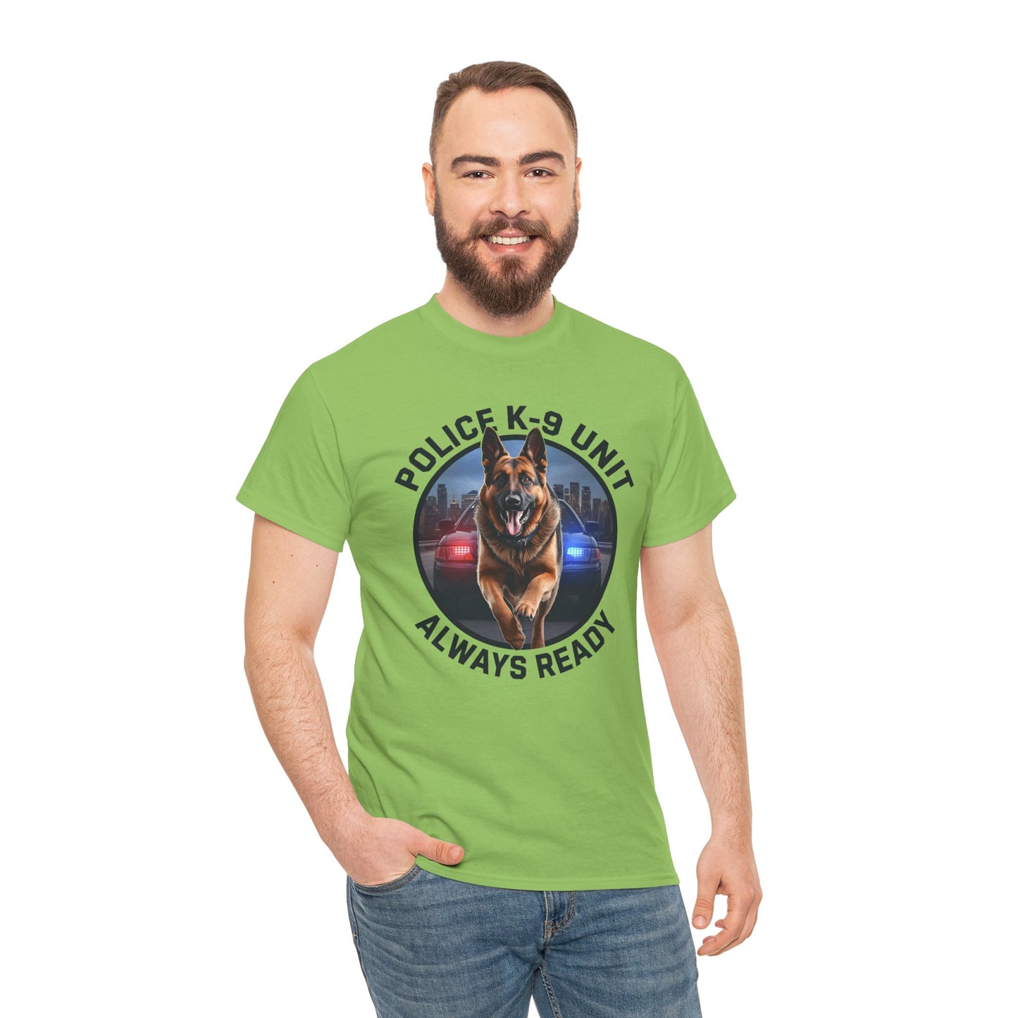 Police K-9 Unit Tee, Always Ready Graphic Tee, Dog Lover Gift, Police Support Shirt, Police Dog Merchandise